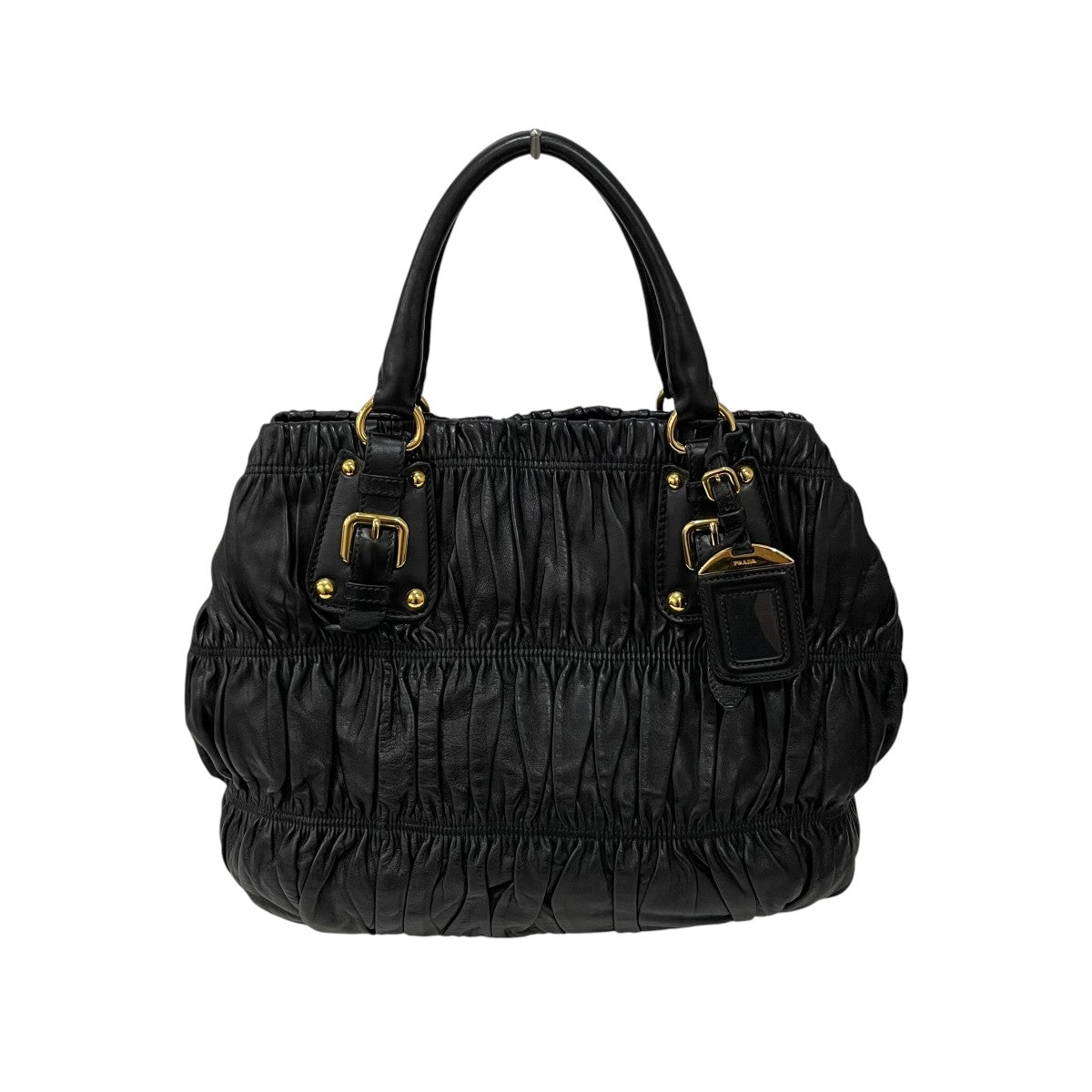 PRADA ナッパゴーフレハンドバッグ 古着・中古-2枚目のアイテム画像