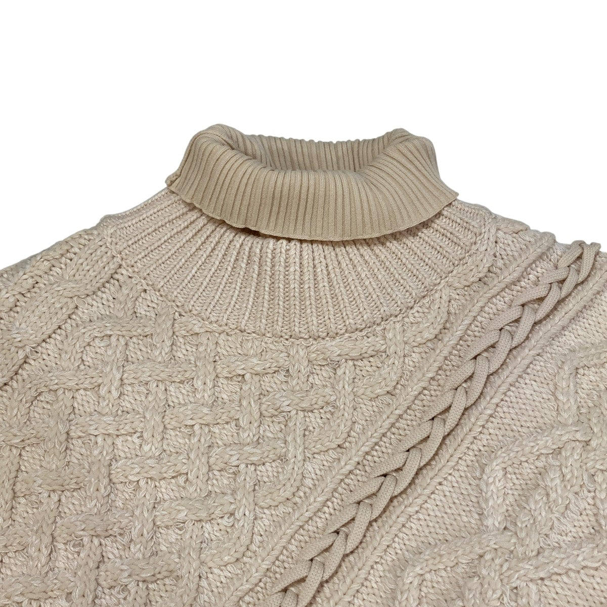 LAYERED SLANT CABLE KNIT SETニット01120131010