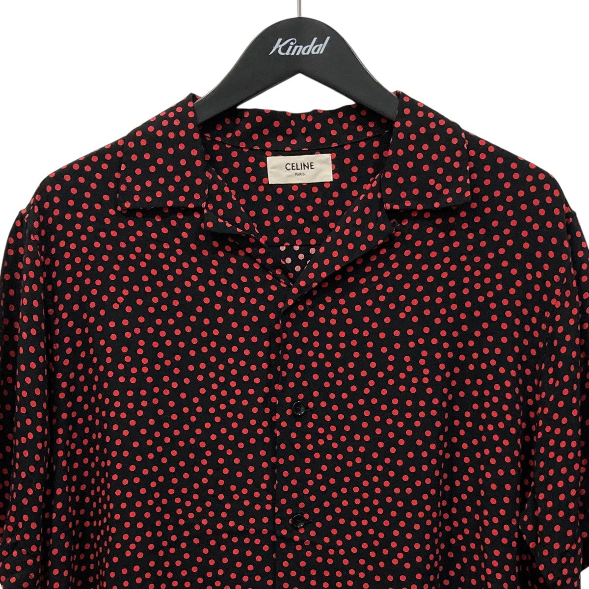CELINE ドット柄オープンカラーシャツ2C036962H 古着・中古-2枚目のアイテム画像