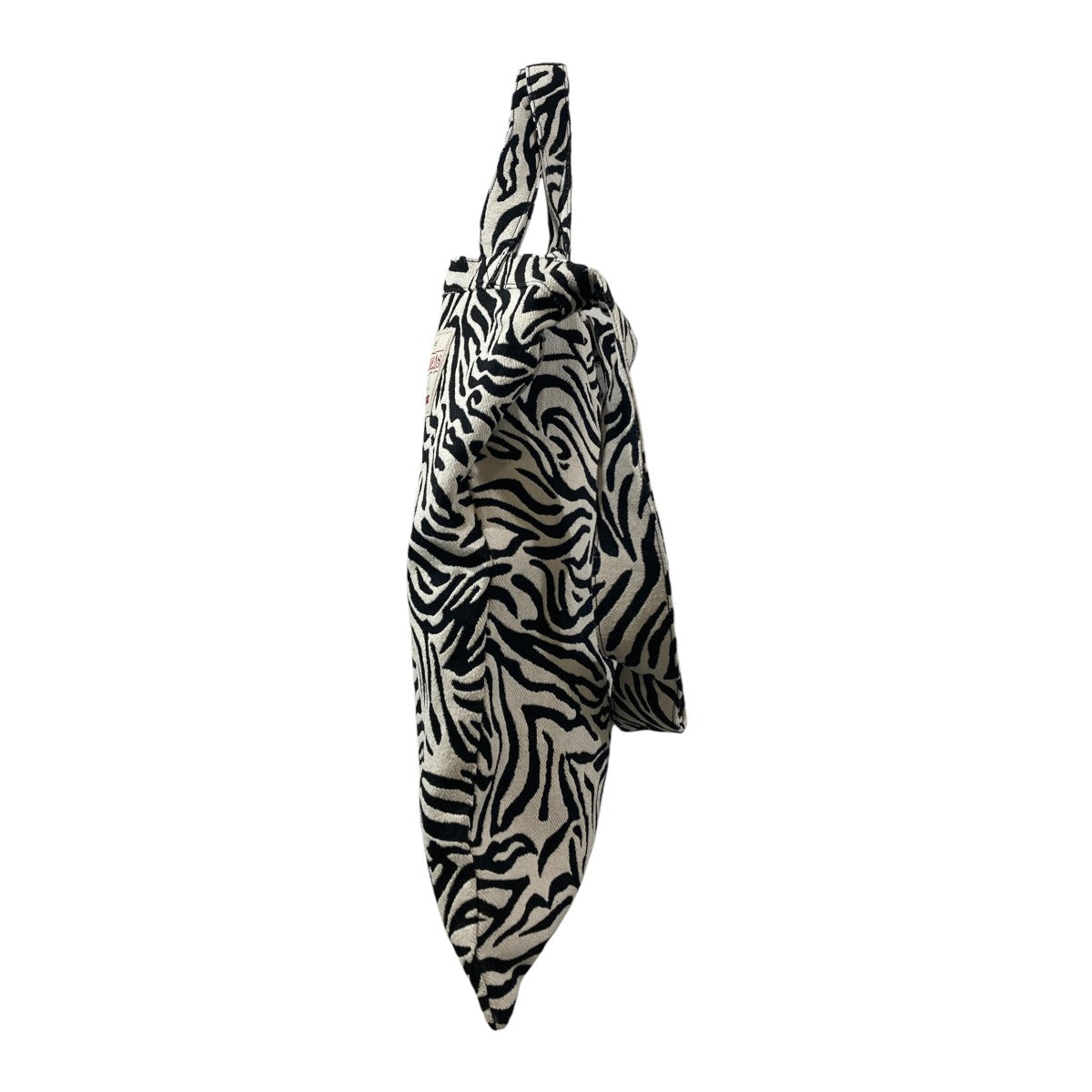 FRAMeWORK YA GOOD IDEAS BIG TAG FABRIC TOTEゼブラハンドバッグ 古着・中古-3枚目のアイテム画像