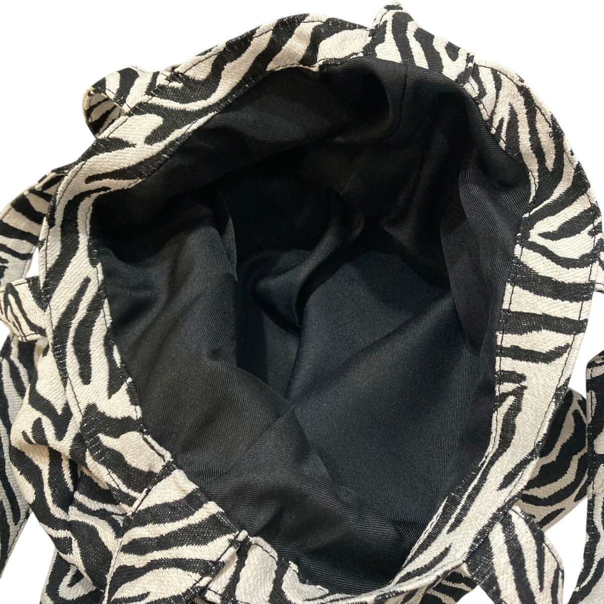 FRAMeWORK YA GOOD IDEAS BIG TAG FABRIC TOTEゼブラハンドバッグ 古着・中古-5枚目のアイテム画像