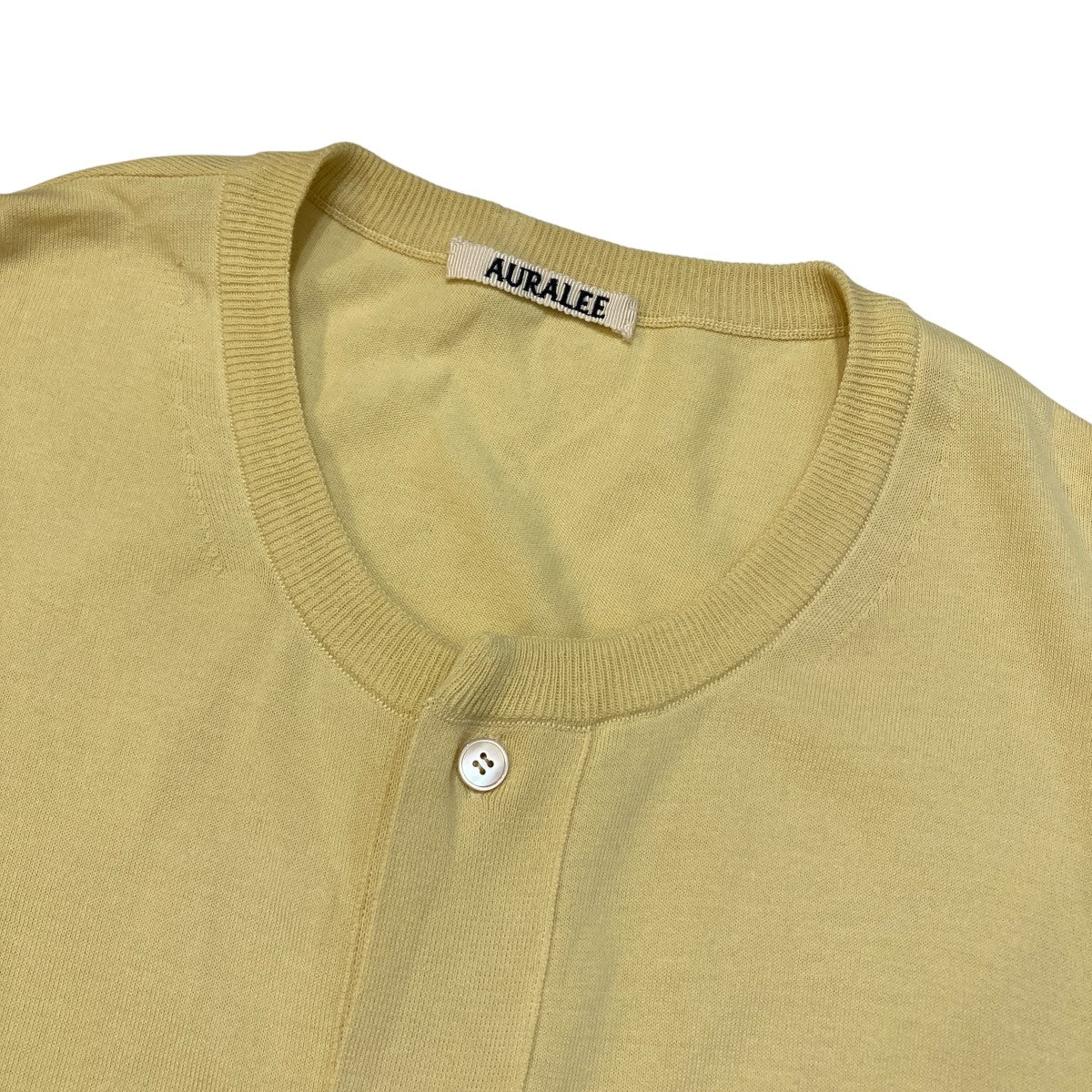 AURALEE(オーラリー) HIGH GAUGE KNIT HALF SLEEVED CARDIGAN薄手