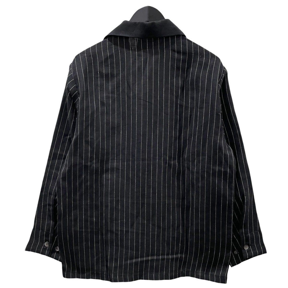 26SS ストライプ柄ジャケット Italian Collar 2 Tone GIGORO Jacket  イタリアン カラー ツートーン ジゴロジャケット BSSJ-26409BLK