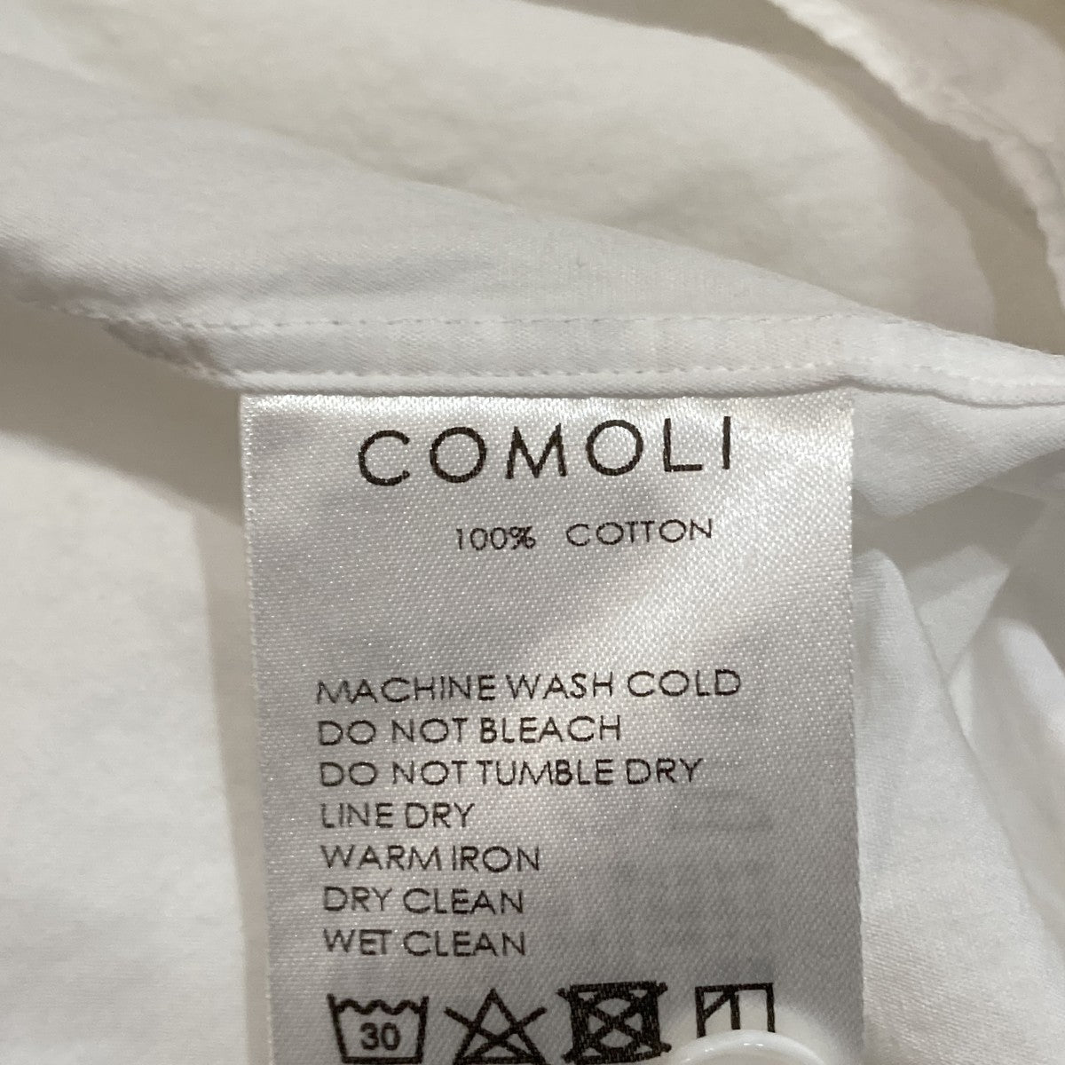 COMOLI 長袖シャツY03-02001 古着・中古-6枚目のアイテム画像