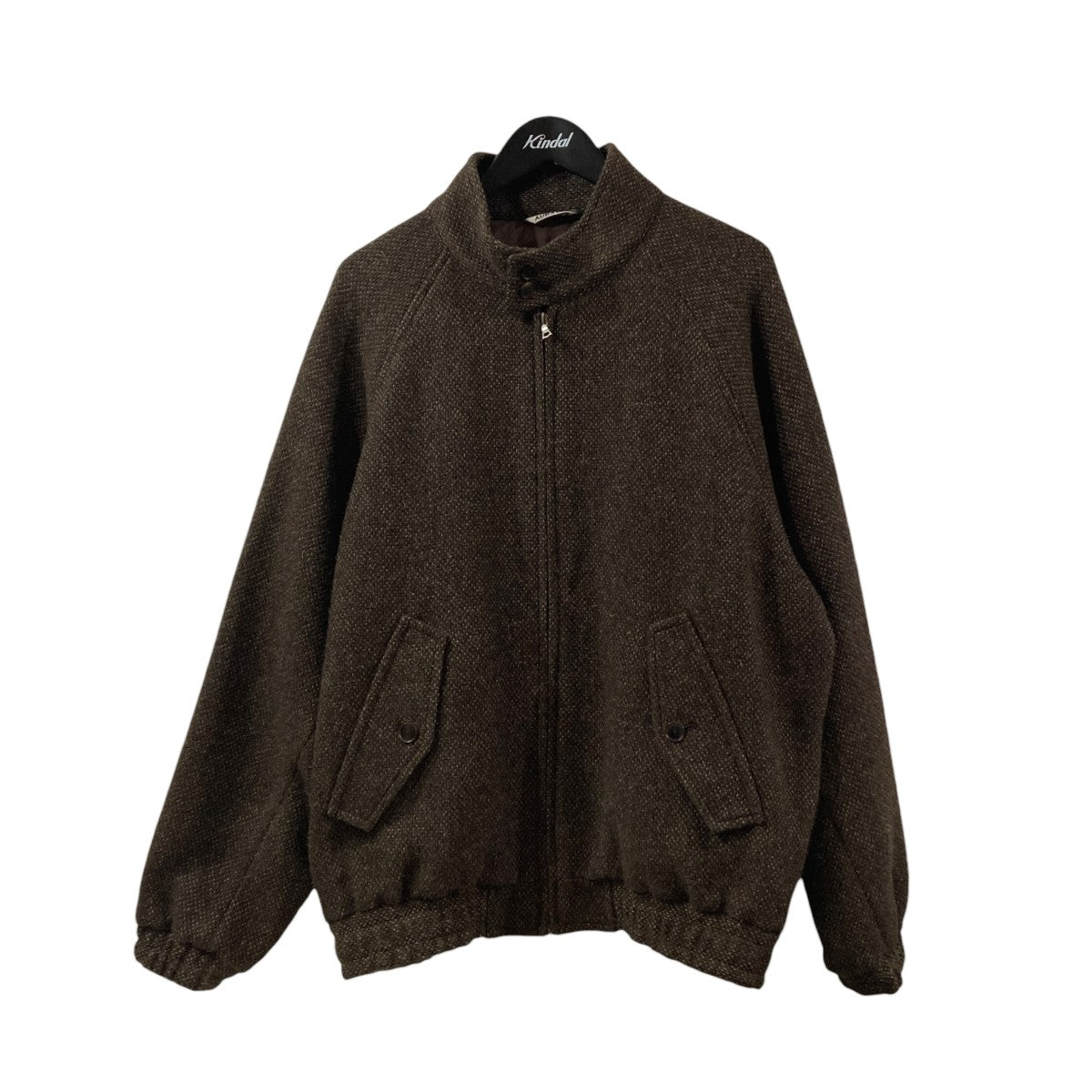 AURALEE LAMA SHETLAND WOOL TWEED ZIP BLOUSONブルゾンA24-AB03LS 古着・中古-1枚目のアイテム画像