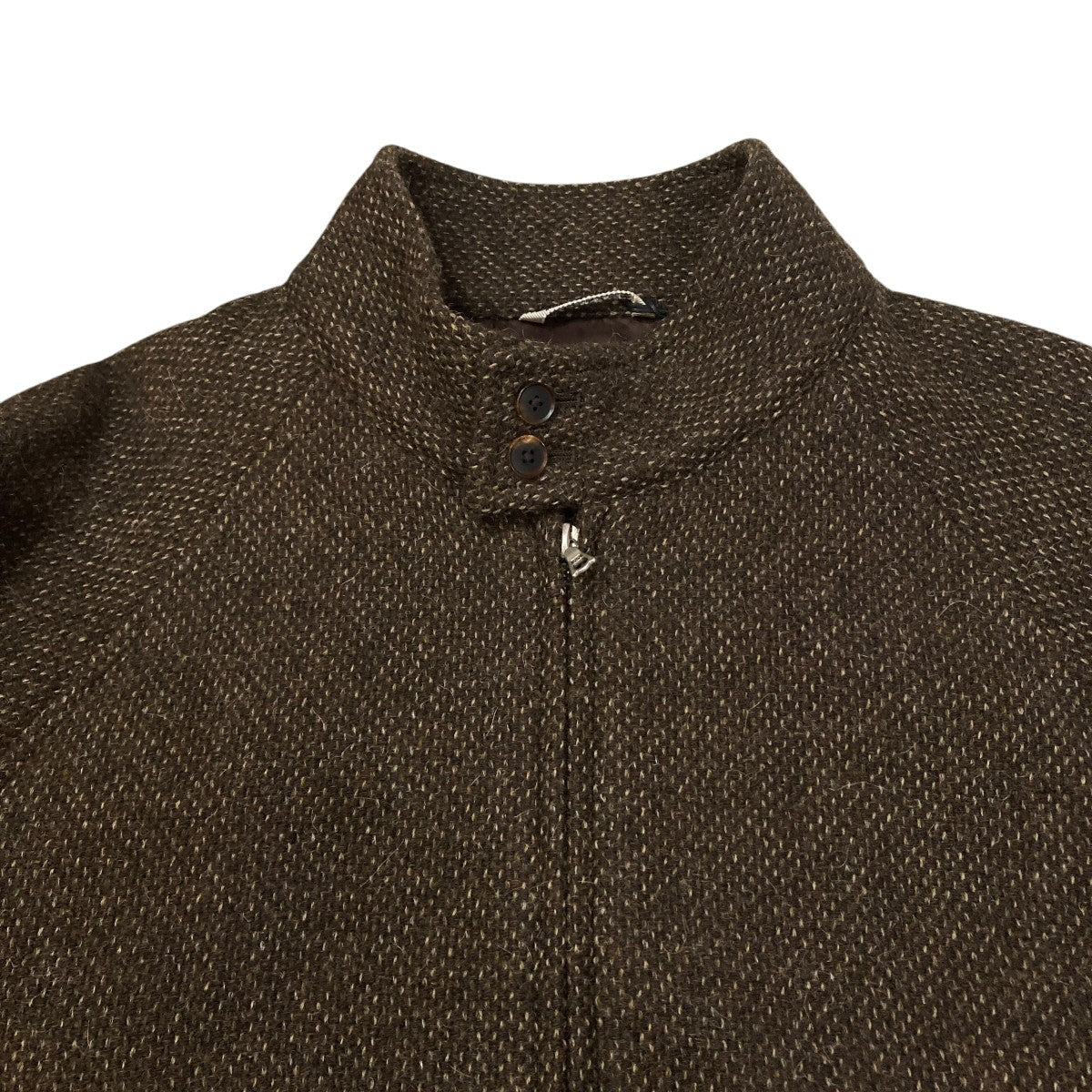 AURALEE LAMA SHETLAND WOOL TWEED ZIP BLOUSONブルゾンA24-AB03LS 古着・中古-3枚目のアイテム画像