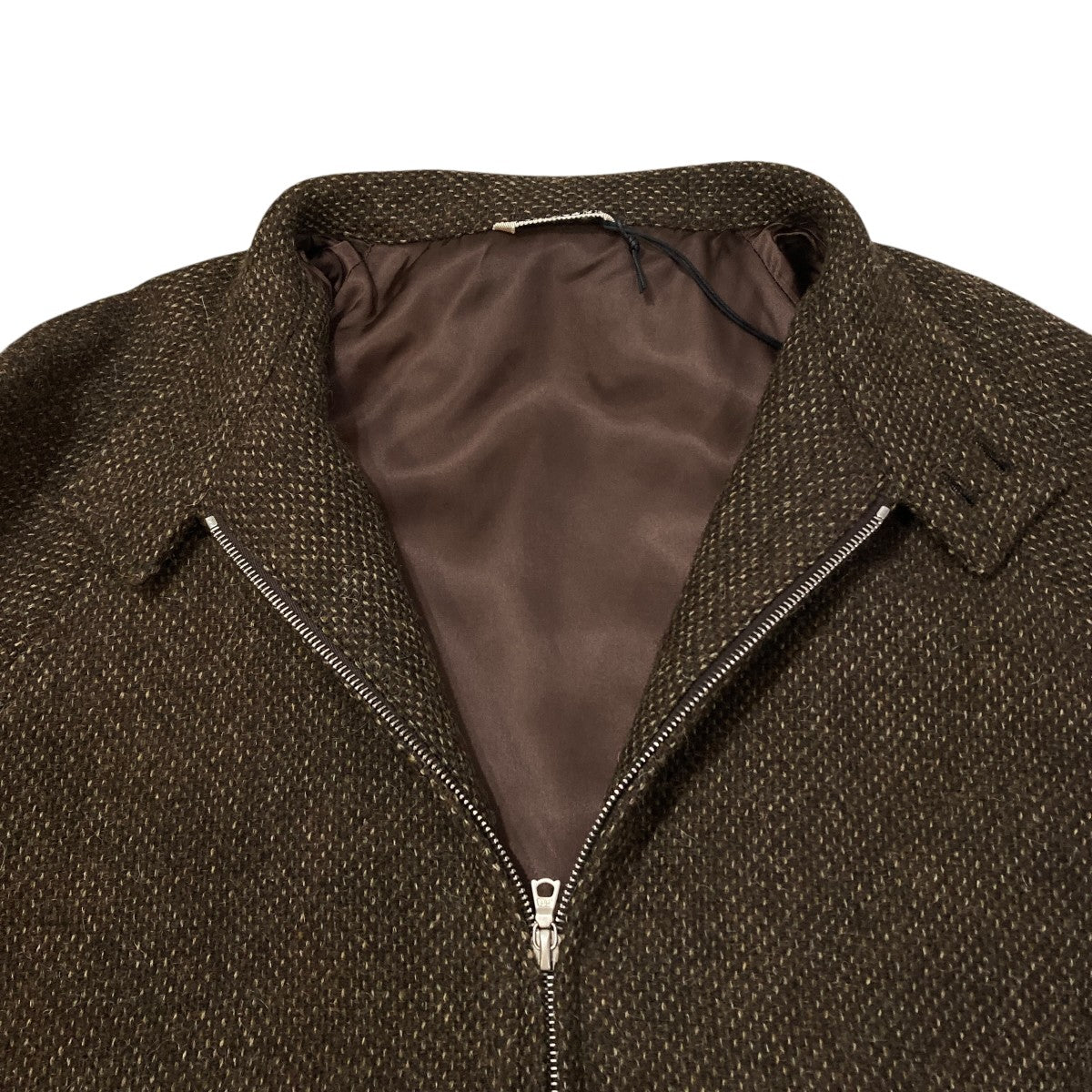 AURALEE LAMA SHETLAND WOOL TWEED ZIP BLOUSONブルゾンA24-AB03LS 古着・中古-4枚目のアイテム画像