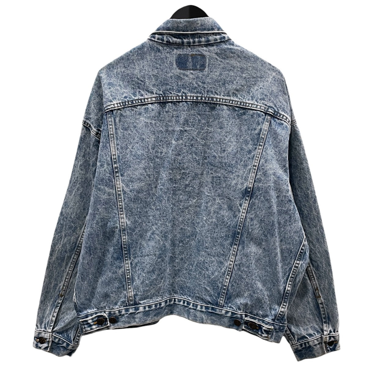 LEVI’S 80〜90s ビッグシルエットケミカルウォッシュデニムジャケット MADE IN USA ボタン裏527 70507-0219 古着・中古-2枚目のアイテム画像