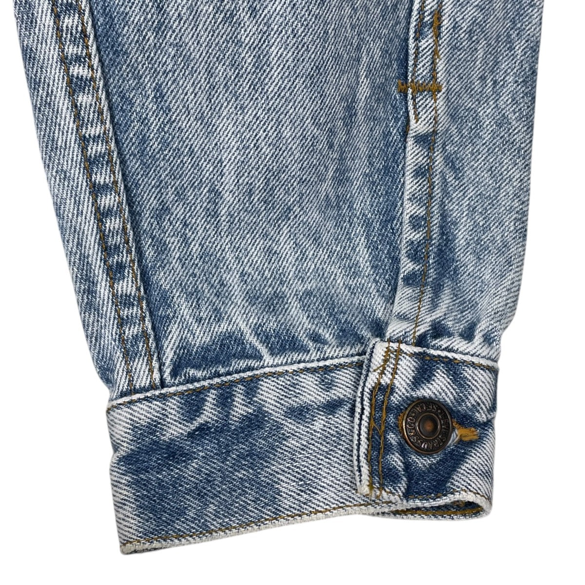 LEVI’S 80〜90s ビッグシルエットケミカルウォッシュデニムジャケット MADE IN USA ボタン裏527 70507-0219 古着・中古-4枚目のアイテム画像