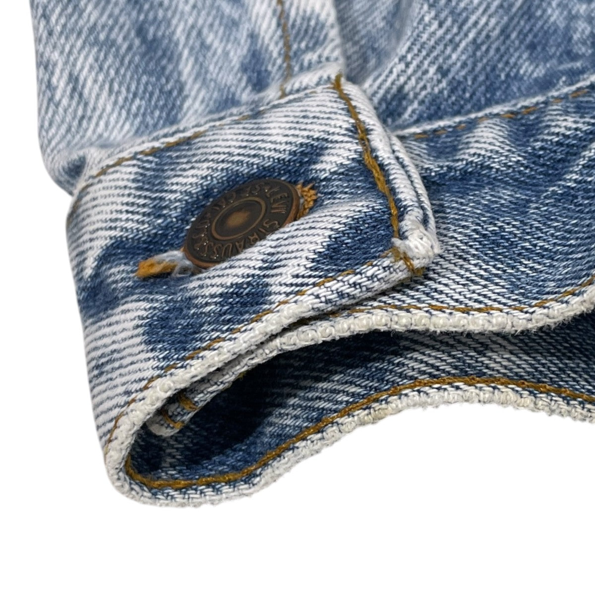 LEVI’S 80〜90s ビッグシルエットケミカルウォッシュデニムジャケット MADE IN USA ボタン裏527 70507-0219 古着・中古-7枚目のアイテム画像