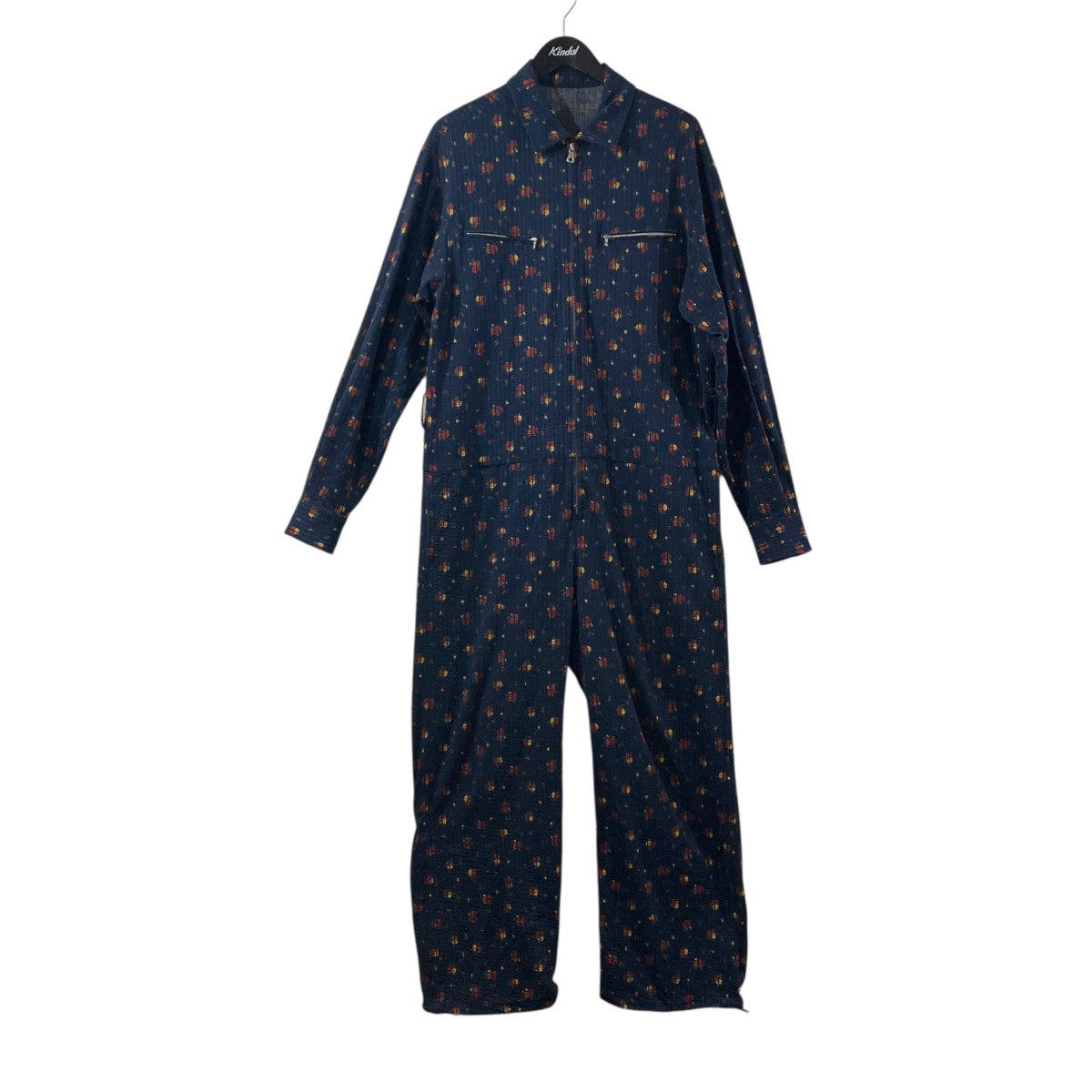 36G Linen Sucker Flower Jumpsuit総柄ジャンプスーツ