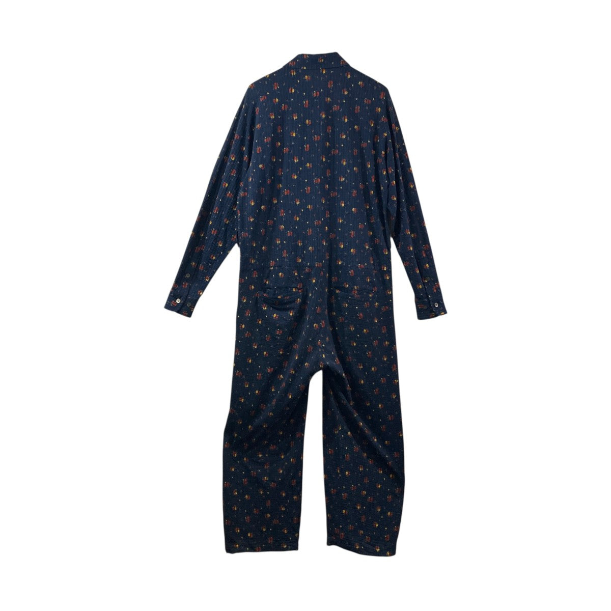 36G Linen Sucker Flower Jumpsuit総柄ジャンプスーツ