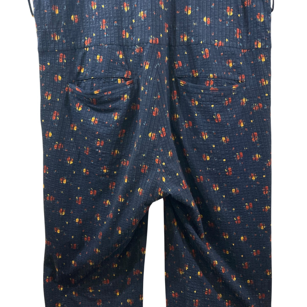 36G Linen Sucker Flower Jumpsuit総柄ジャンプスーツ