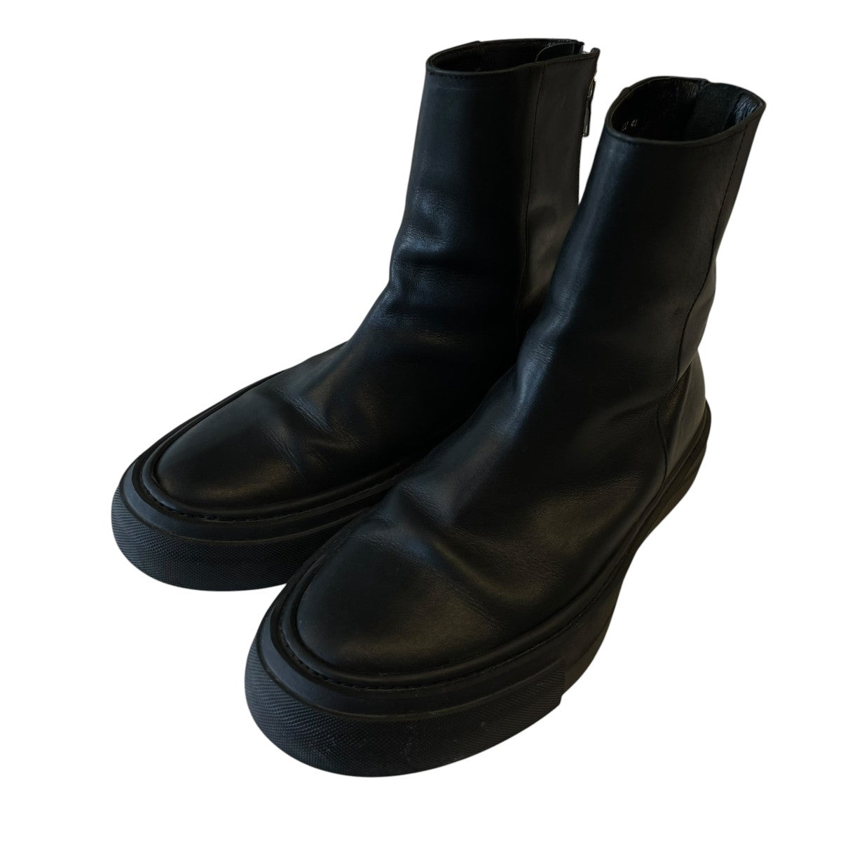COW LEATHER BACK ZIP SNEAKERSスニーカーAA12-202