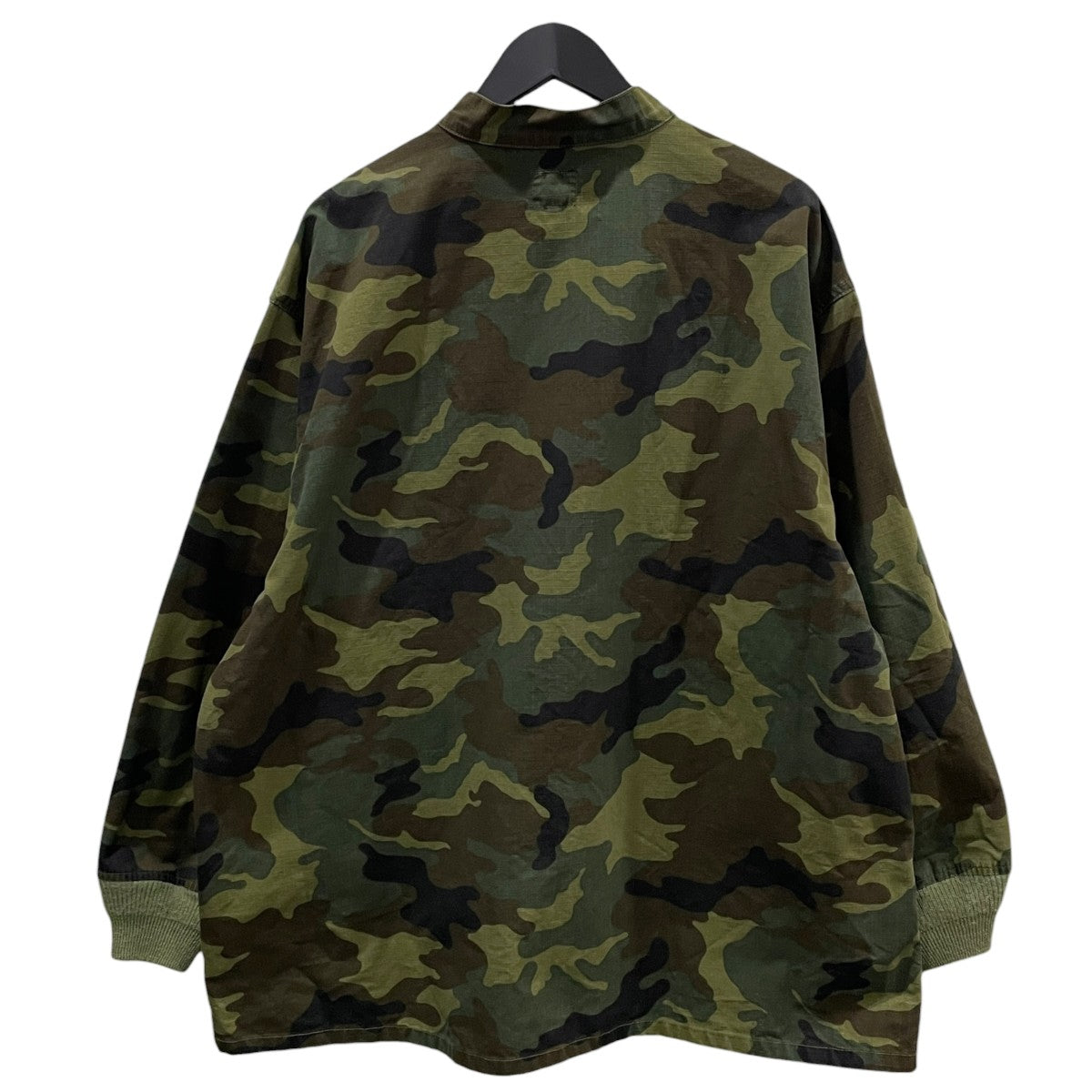 25SS カモフラ柄ジャケット Stand Collar Army Shirt C． Ripstop Camo - WOODLAND スタンドカラーアーミーシャツ コットンリップストップ QV150