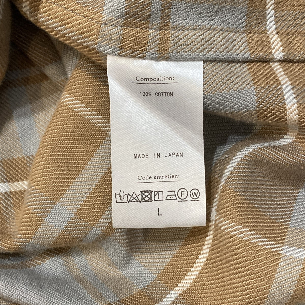 Elbow Patch Flannel Work ShirtsチェックチェックシャツU23F-11-0002