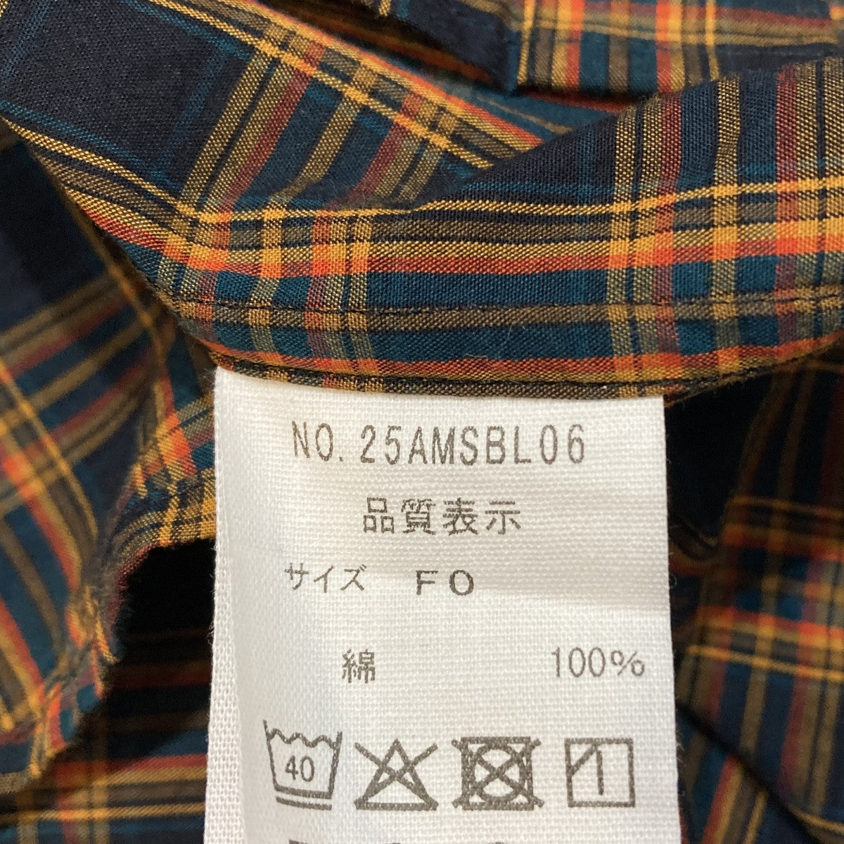 PECK CHECKED SHIRTチェックチェックシャツ25AMSBL06