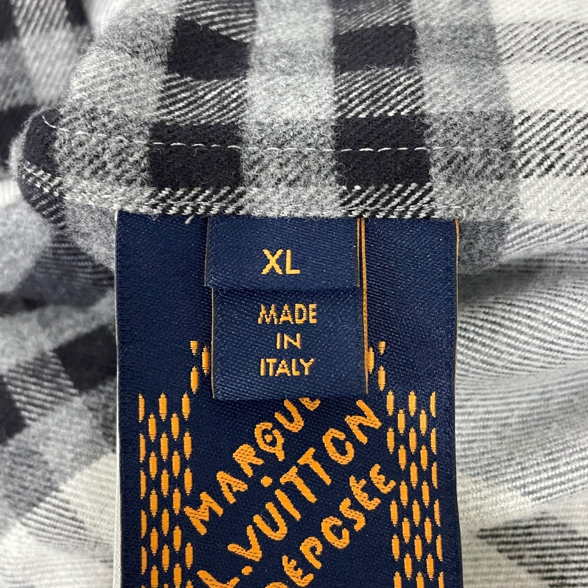 LOUIS VUITTON ボタンダウンダミエロングスリーブフランネル長袖シャツRM242M MJV HRS63W 古着・中古-6枚目のアイテム画像