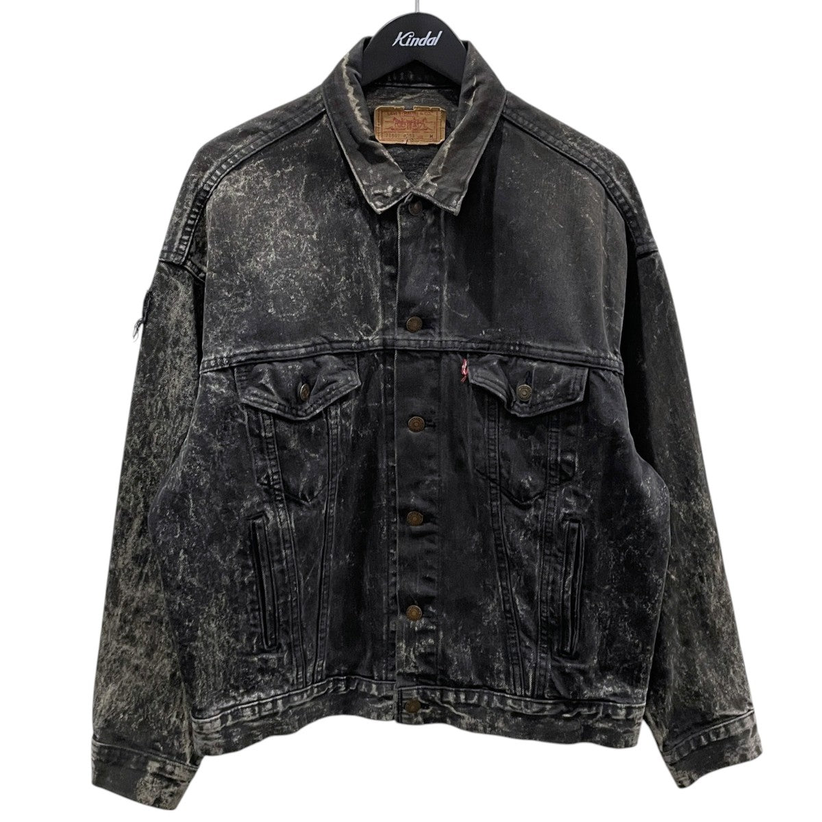 90s 加工デニムジャケット Black Acid Wash Denim Jacket ボタン裏527 ブラック アシッド ウォッシュ デニムジャケット 70507-0253