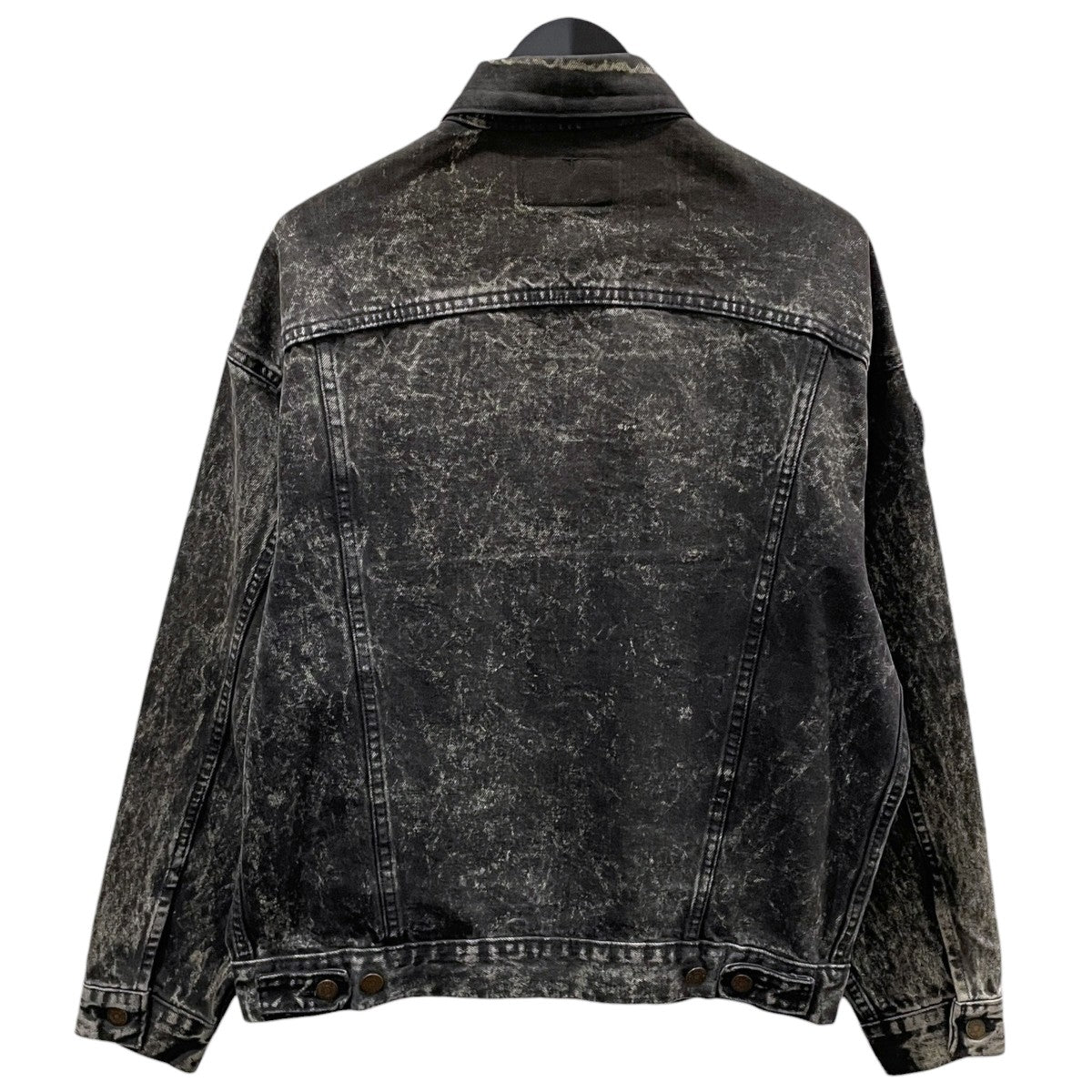 90s 加工デニムジャケット Black Acid Wash Denim Jacket ボタン裏527 ブラック アシッド ウォッシュ デニムジャケット 70507-0253