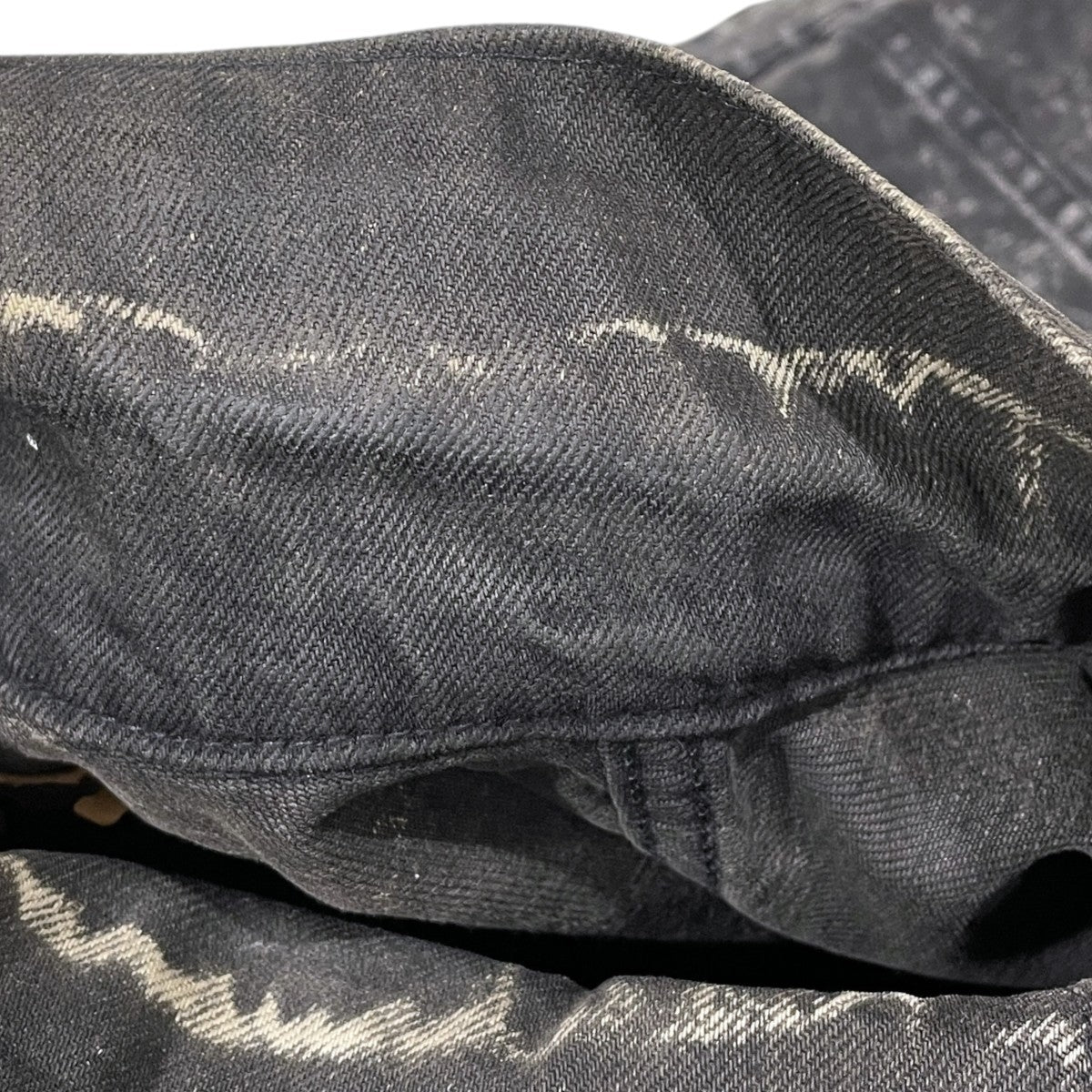 90s 加工デニムジャケット Black Acid Wash Denim Jacket ボタン裏527 ブラック アシッド ウォッシュ デニムジャケット 70507-0253