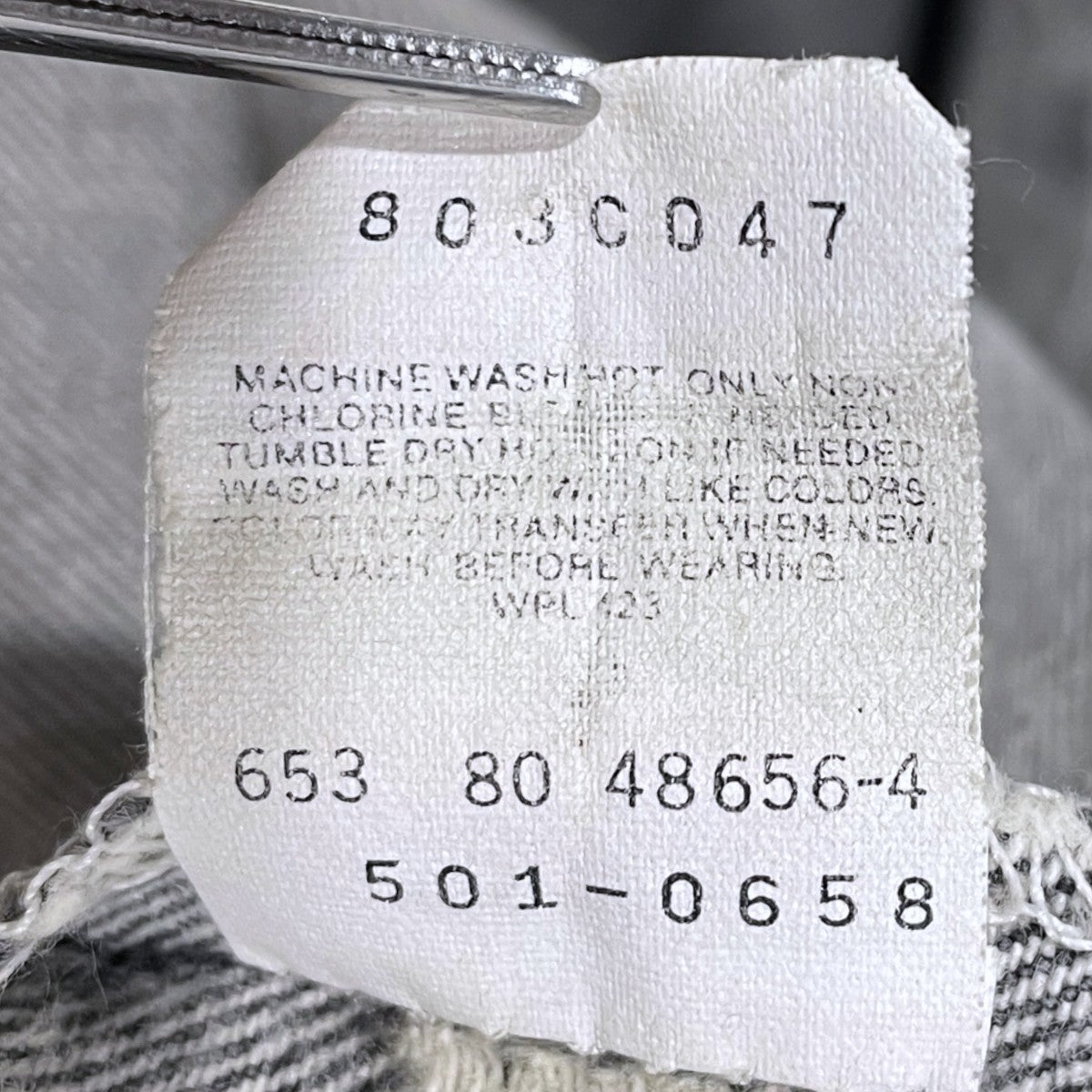 先染めブラックデニムパンツ 501 ボタン裏653 MADE IN USA 501-0658