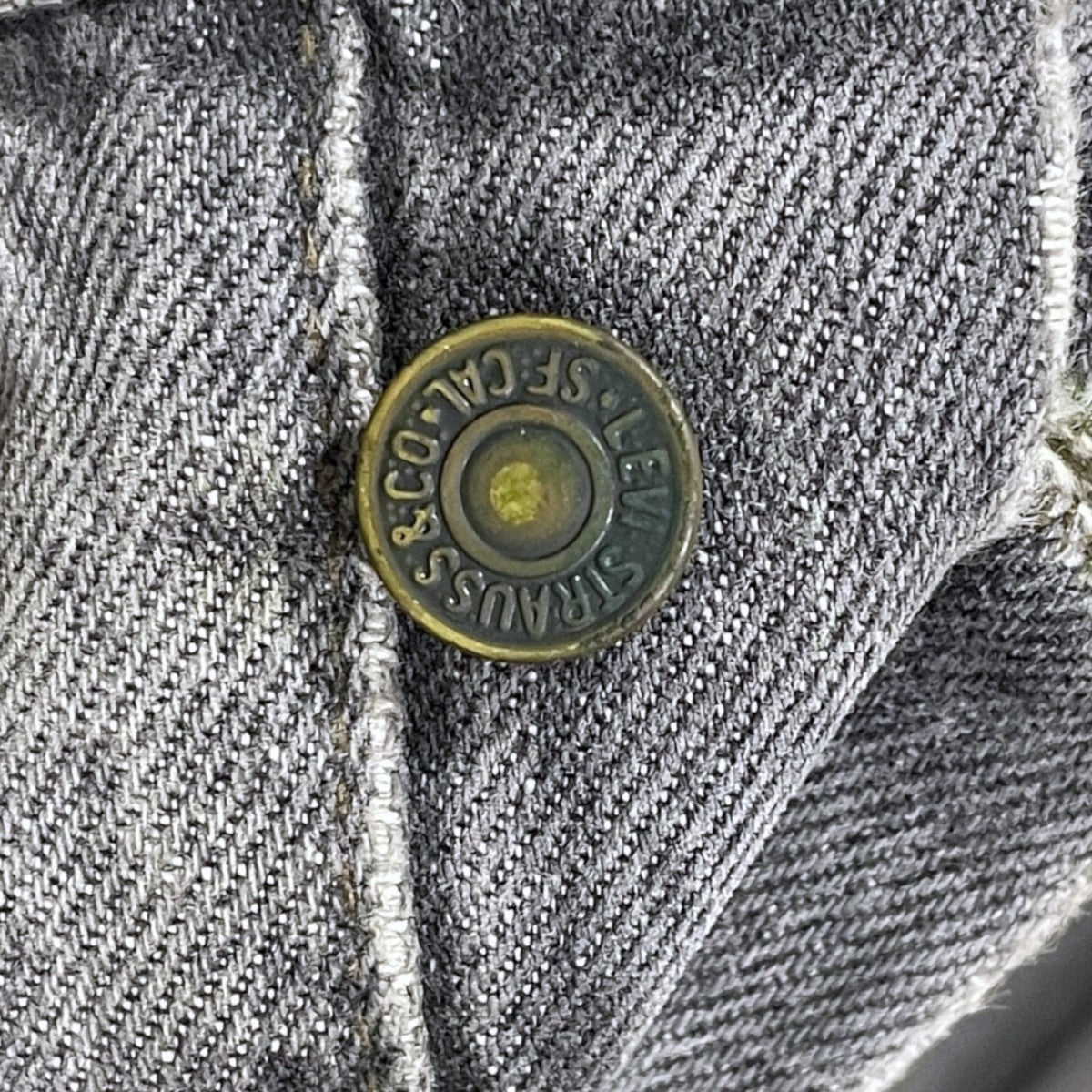 先染めブラックデニムパンツ 501 ボタン裏653 MADE IN USA 501-0658