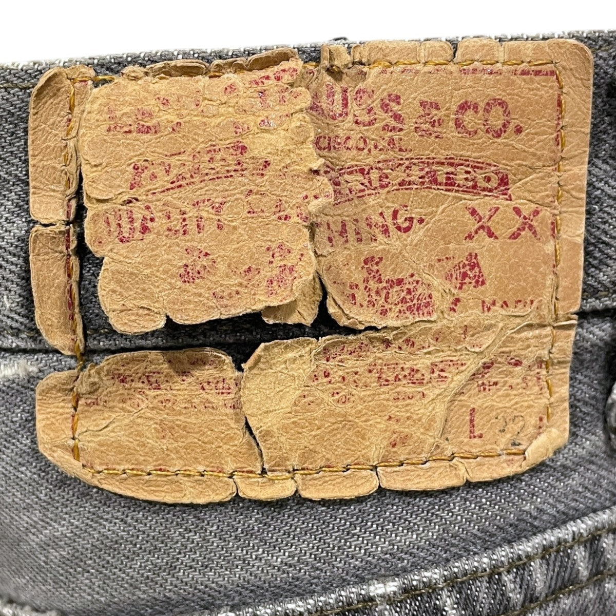 先染めブラックデニムパンツ 501 ボタン裏653 MADE IN USA 501-0658