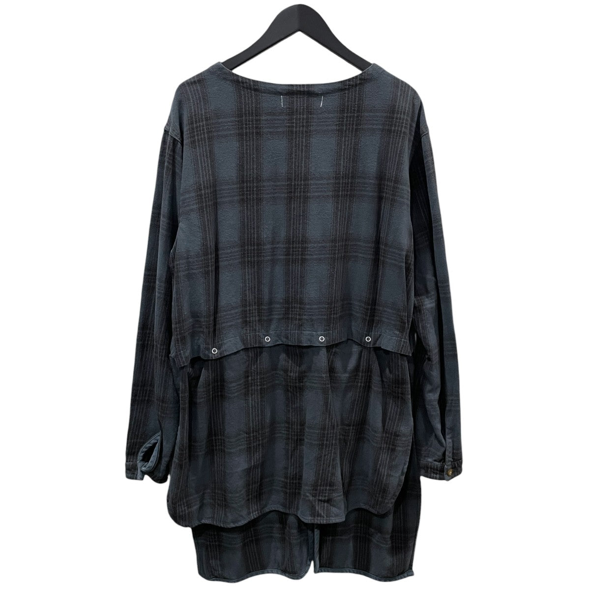 SANDWATERR 25AW チェック柄2WAYプルオーバーシャツ RESEARCHED LONG PULLOVER リサーチド ロング プルオーバー SW-S0504 古着・中古-2枚目のアイテム画像
