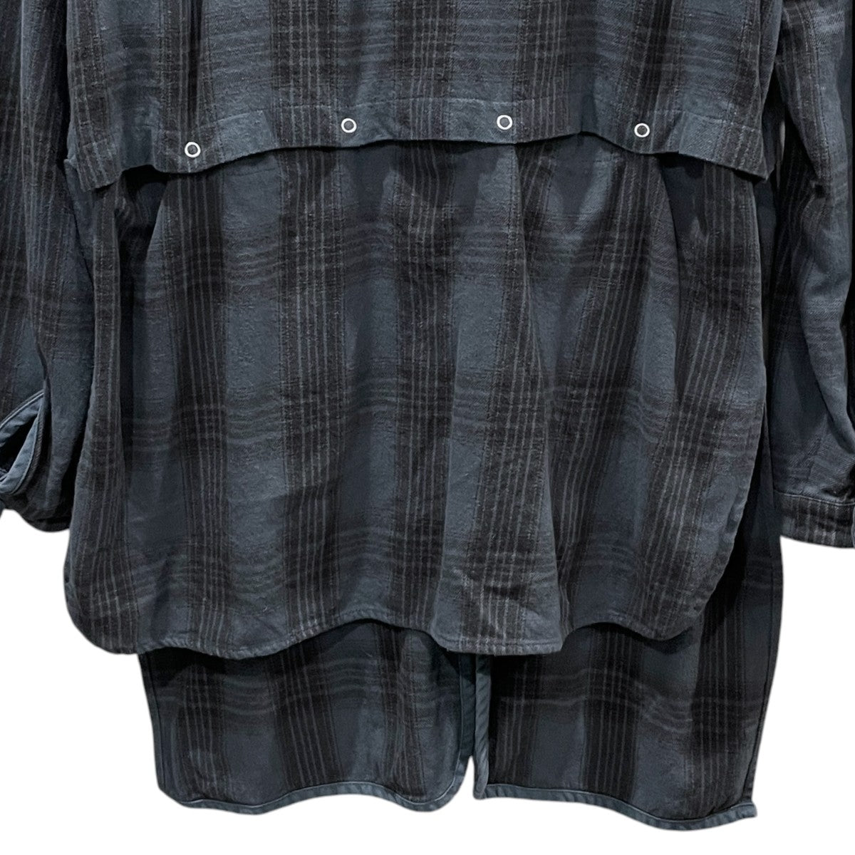 SANDWATERR 25AW チェック柄2WAYプルオーバーシャツ RESEARCHED LONG PULLOVER リサーチド ロング プルオーバー SW-S0504 古着・中古-7枚目のアイテム画像
