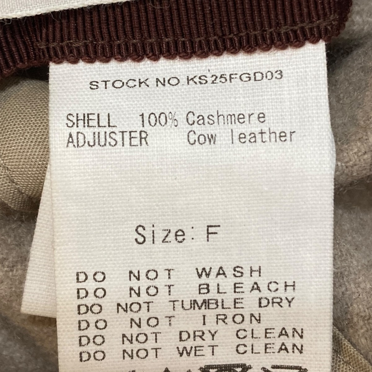Cashmere BB CapキャップKS25FGD03