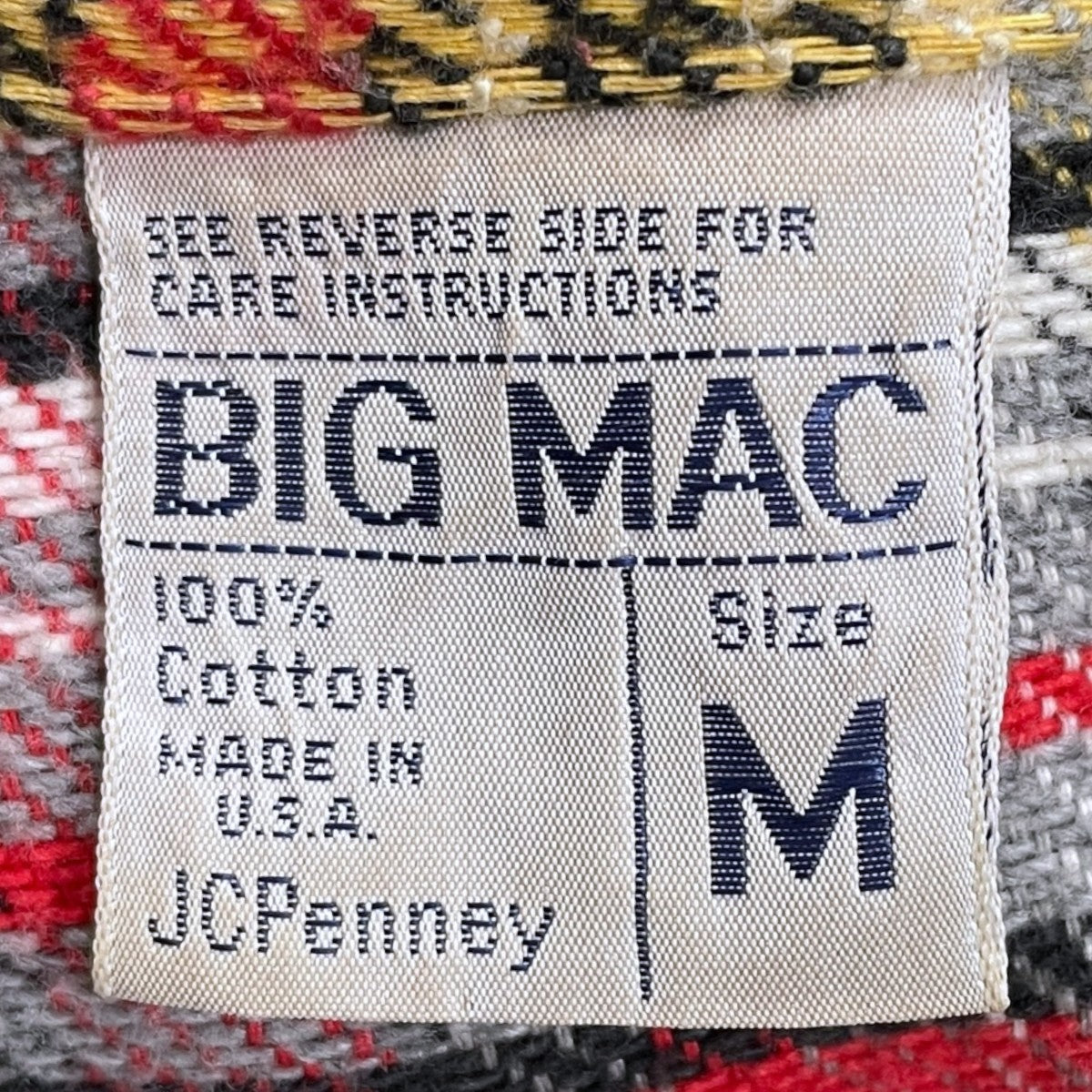 BIG MAC 70s チェック柄ネルシャツ 古着・中古-6枚目のアイテム画像