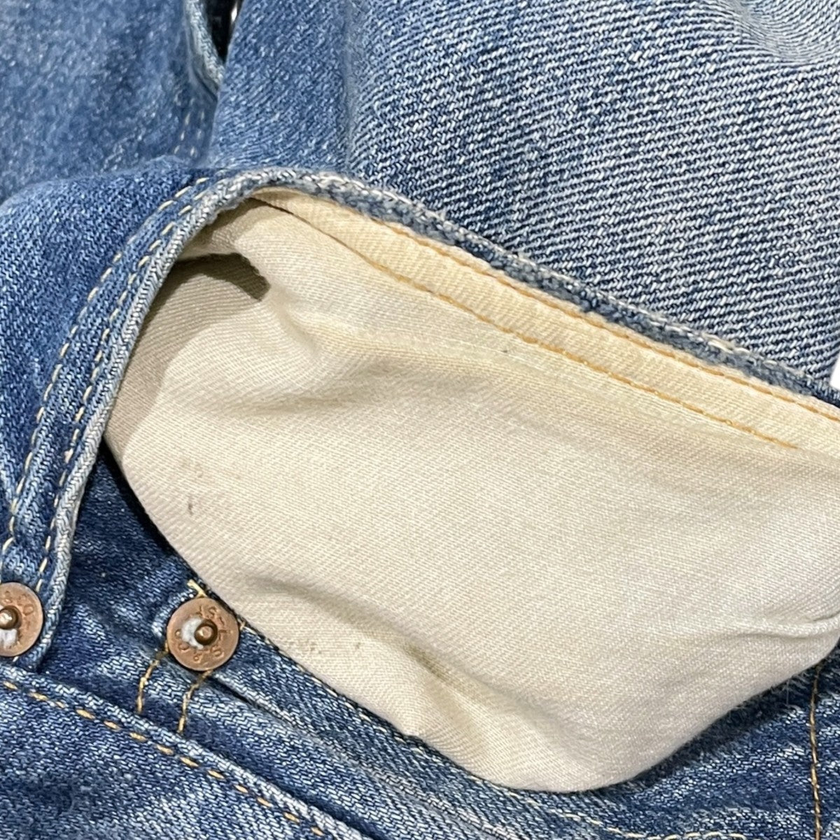 501XX アシンメトリーデニムパンツ 55年モデル Customized カスタマイズド BIG E 26396-0000