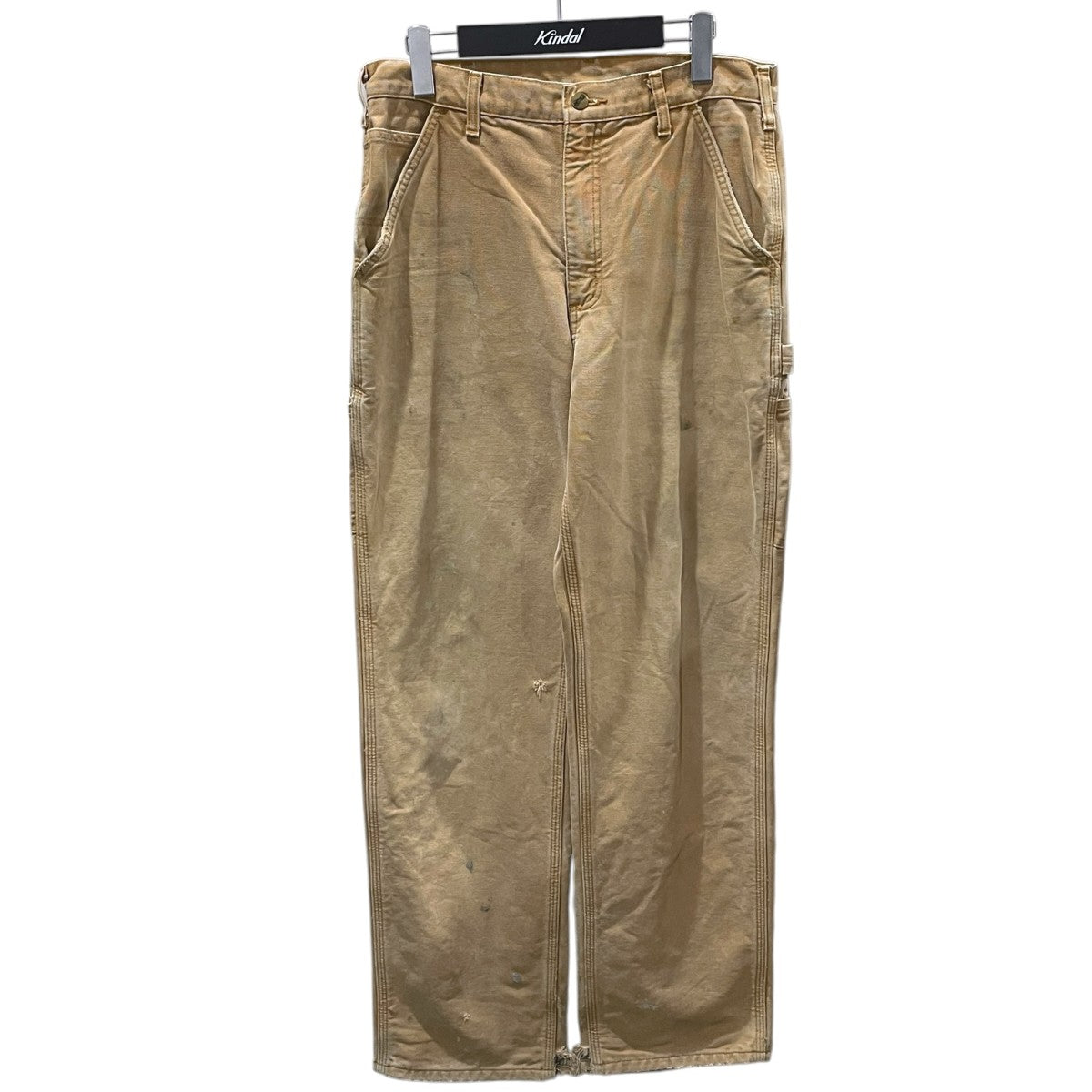CarHartt フランネルライナーワークパンツ Washed Duck Work Dungaree Flannel Lined ウォッシュド ダック ワーク ダンガリー フランネル ラインド B111 古着・中古-1枚目のアイテム画像