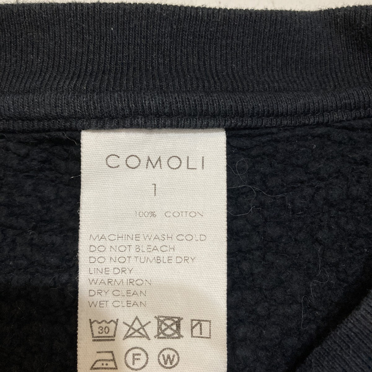 COMOLI コットン吊裏毛クルーネックスウェットX01-05002 古着・中古-6枚目のアイテム画像