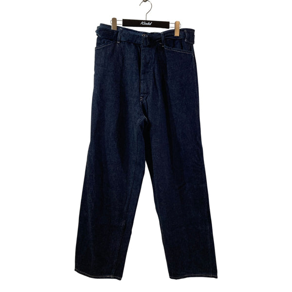 COMOLI(コモリ) デニムベルテッドパンツ Y03-03001 Y03-03001