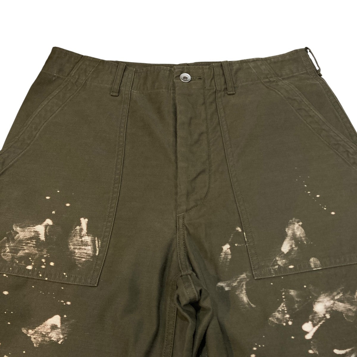 WASHED BAGGY SATIN BLEACHED BAKER PANTSペイントベイカーパンツA25AP01BP
