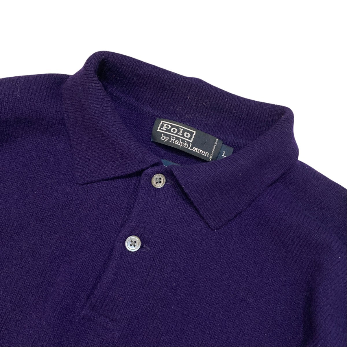 POLO RALPH LAUREN ニットポロシャツ 古着・中古-3枚目のアイテム画像