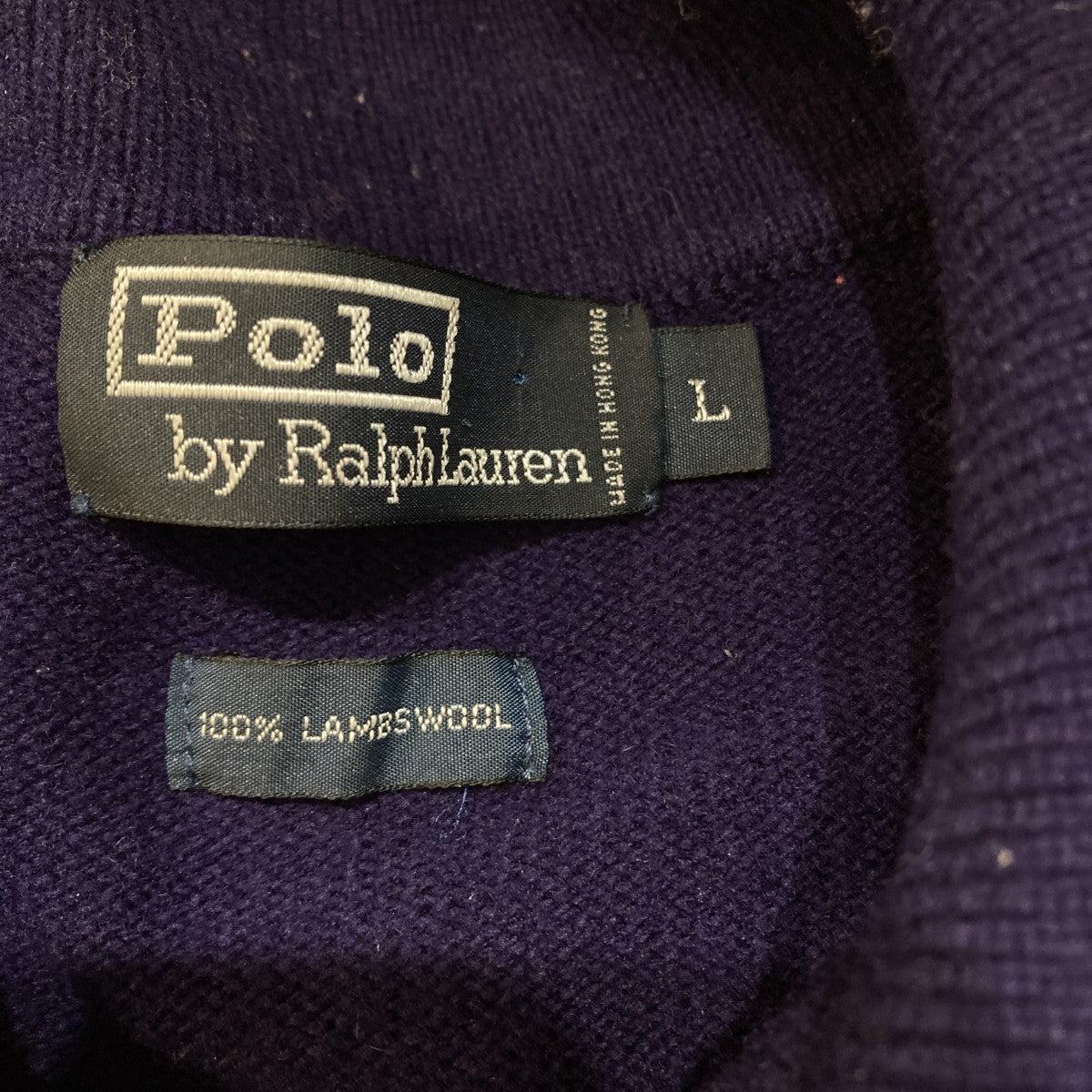 POLO RALPH LAUREN ニットポロシャツ 古着・中古-8枚目のアイテム画像