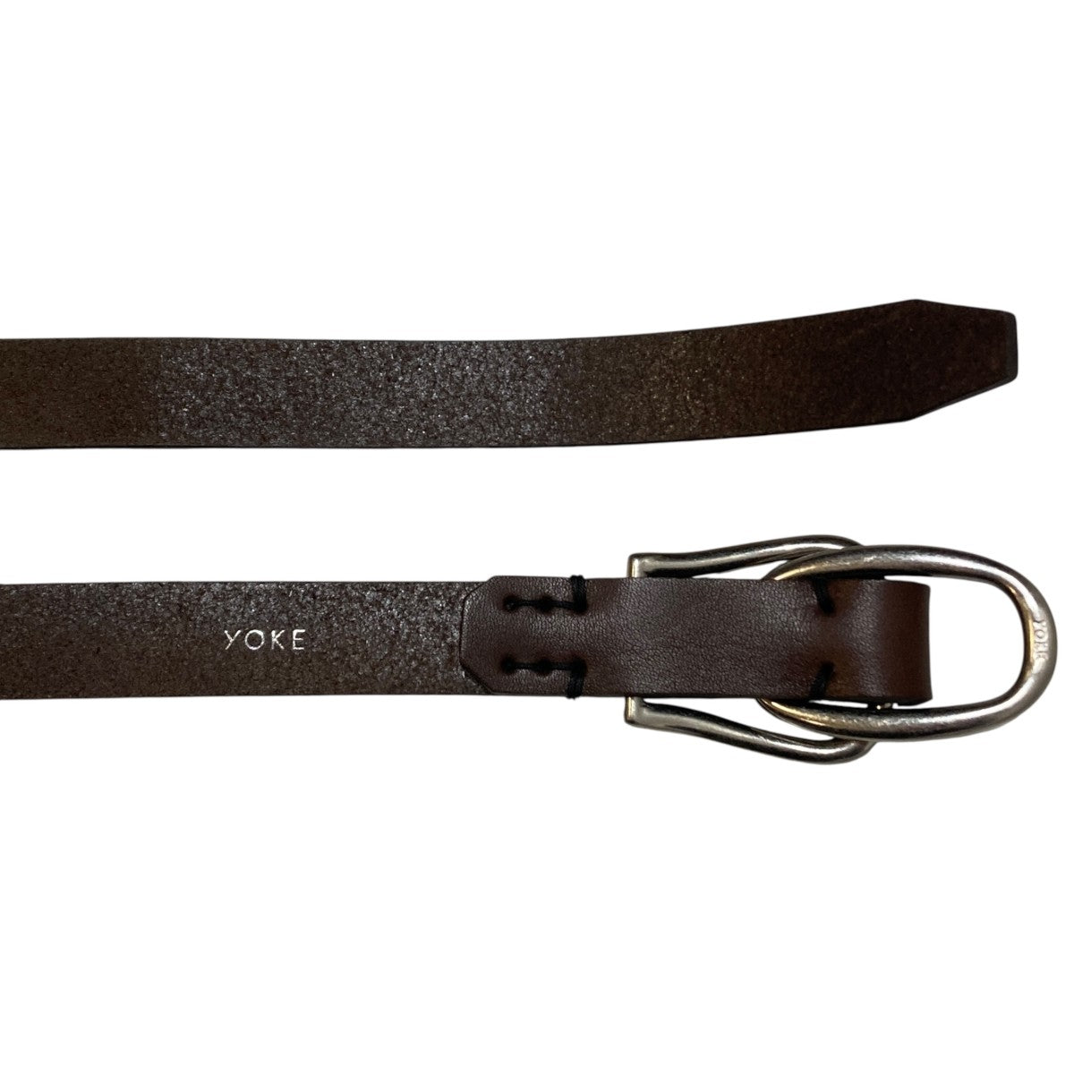 YOKE Double Buckle Leather BeltレザーベルトYK25FW01139A 古着・中古-6枚目のアイテム画像