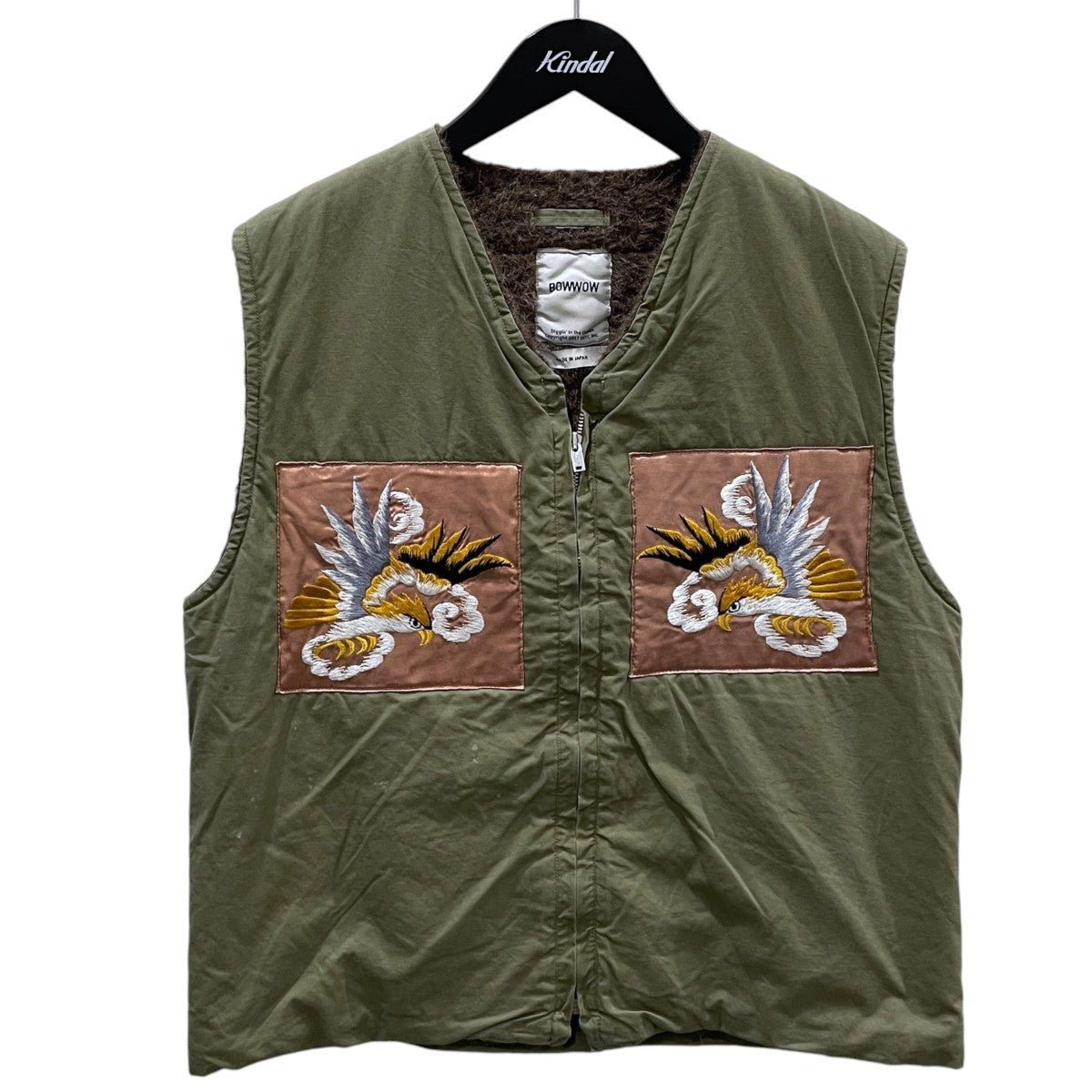 25AW スカジャンリメイクジップアップベスト REMADE USN DECK VEST SUKAJAN EMB AGED BW252-RUDVE