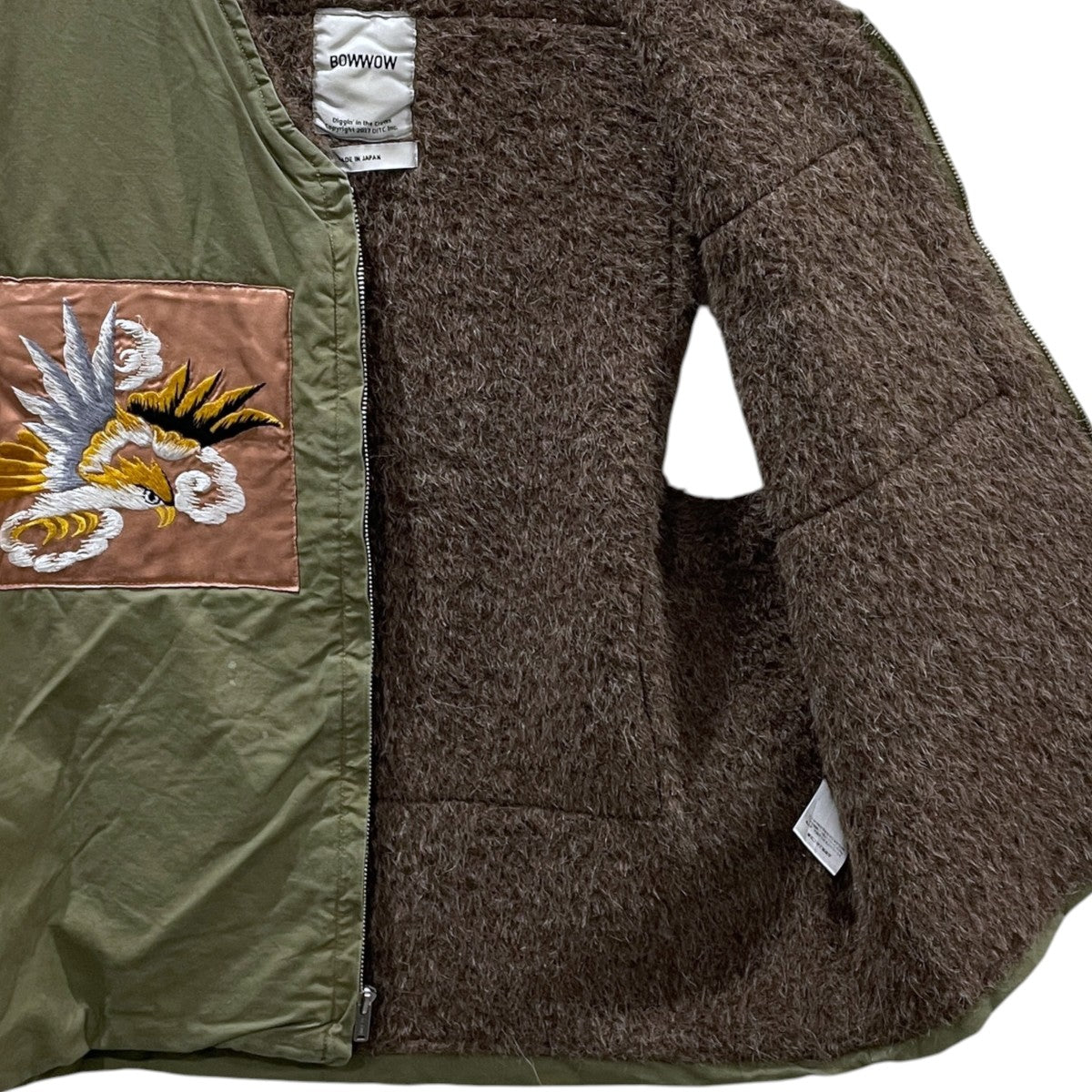 25AW スカジャンリメイクジップアップベスト REMADE USN DECK VEST SUKAJAN EMB AGED BW252-RUDVE