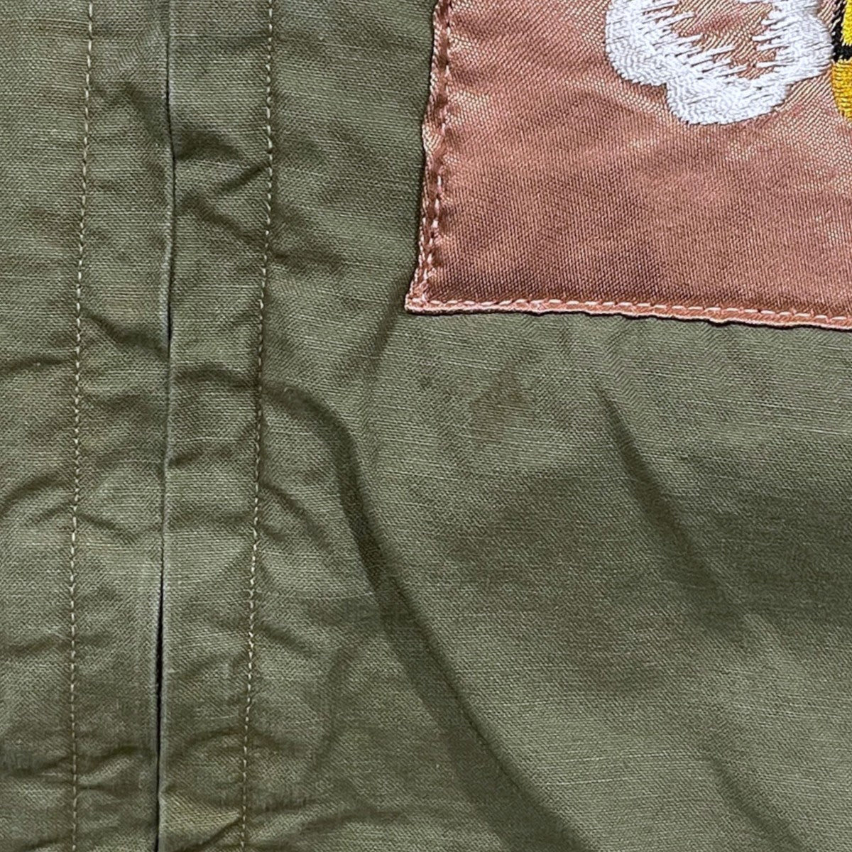 25AW スカジャンリメイクジップアップベスト REMADE USN DECK VEST SUKAJAN EMB AGED BW252-RUDVE