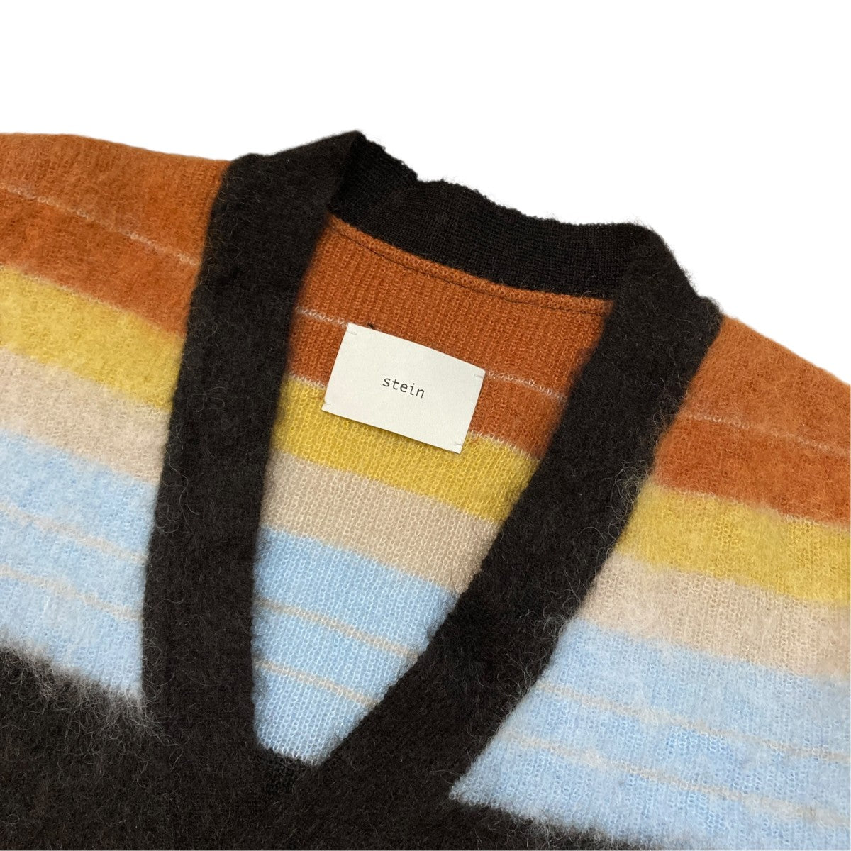 stein COLOR COMBINATION MOHAIR CARDIGAN薄手カーディガンST.534-2 古着・中古-3枚目のアイテム画像