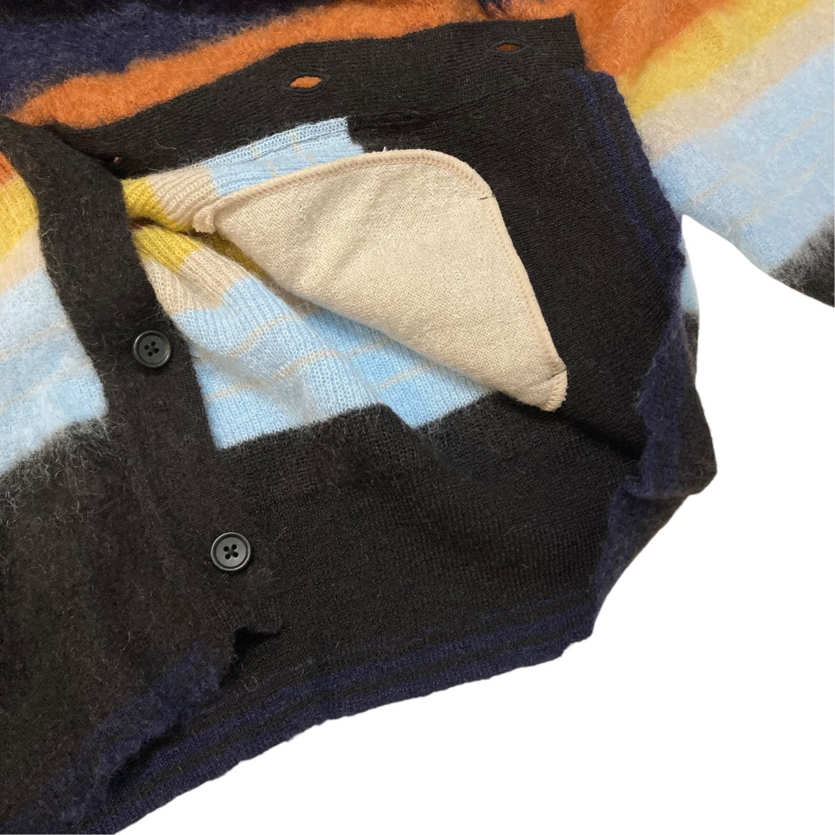 stein COLOR COMBINATION MOHAIR CARDIGAN薄手カーディガンST.534-2 古着・中古-5枚目のアイテム画像
