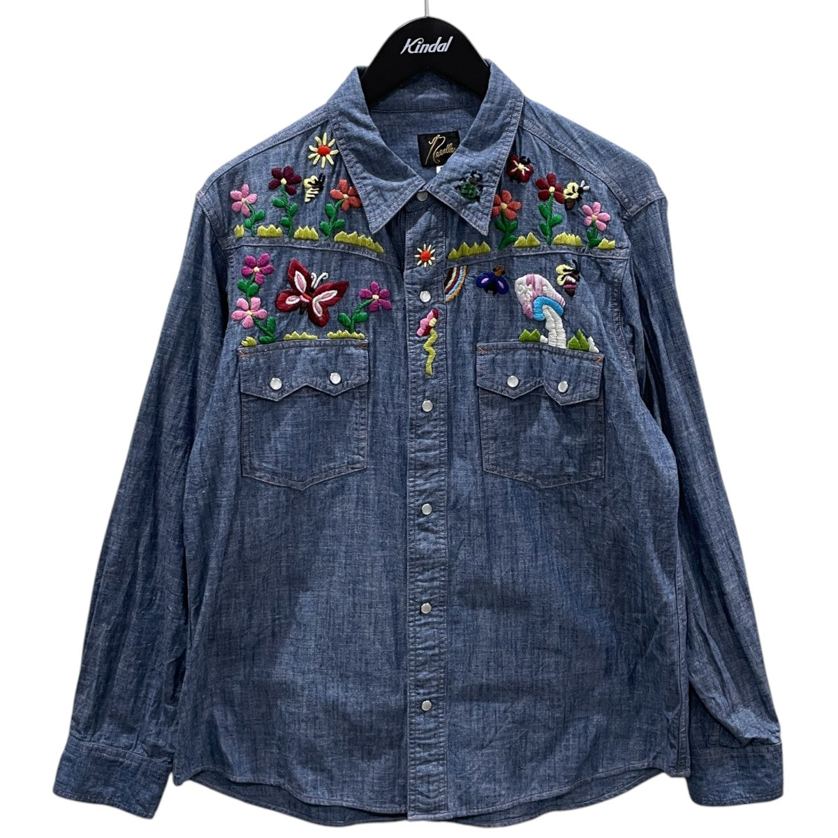24SS 刺繍ウエスタンシャツ Western Shirt - Cotton Chambray India Emb． ウエスタンシャツ コットンシャンブレー インディア エンブロイダリー OT213