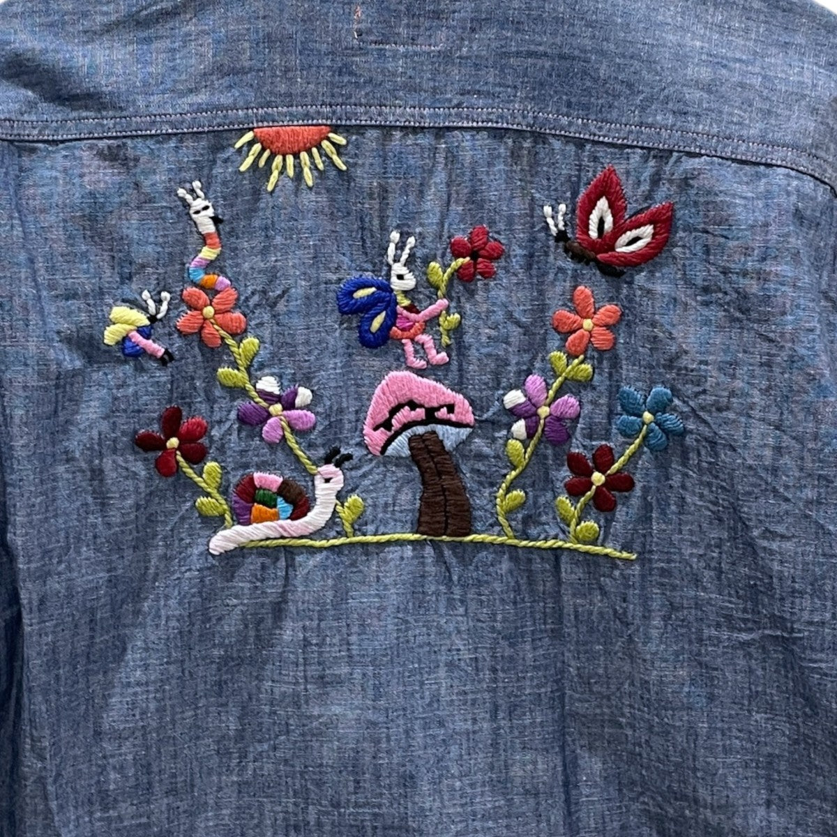 24SS 刺繍ウエスタンシャツ Western Shirt - Cotton Chambray India Emb． ウエスタンシャツ コットンシャンブレー インディア エンブロイダリー OT213
