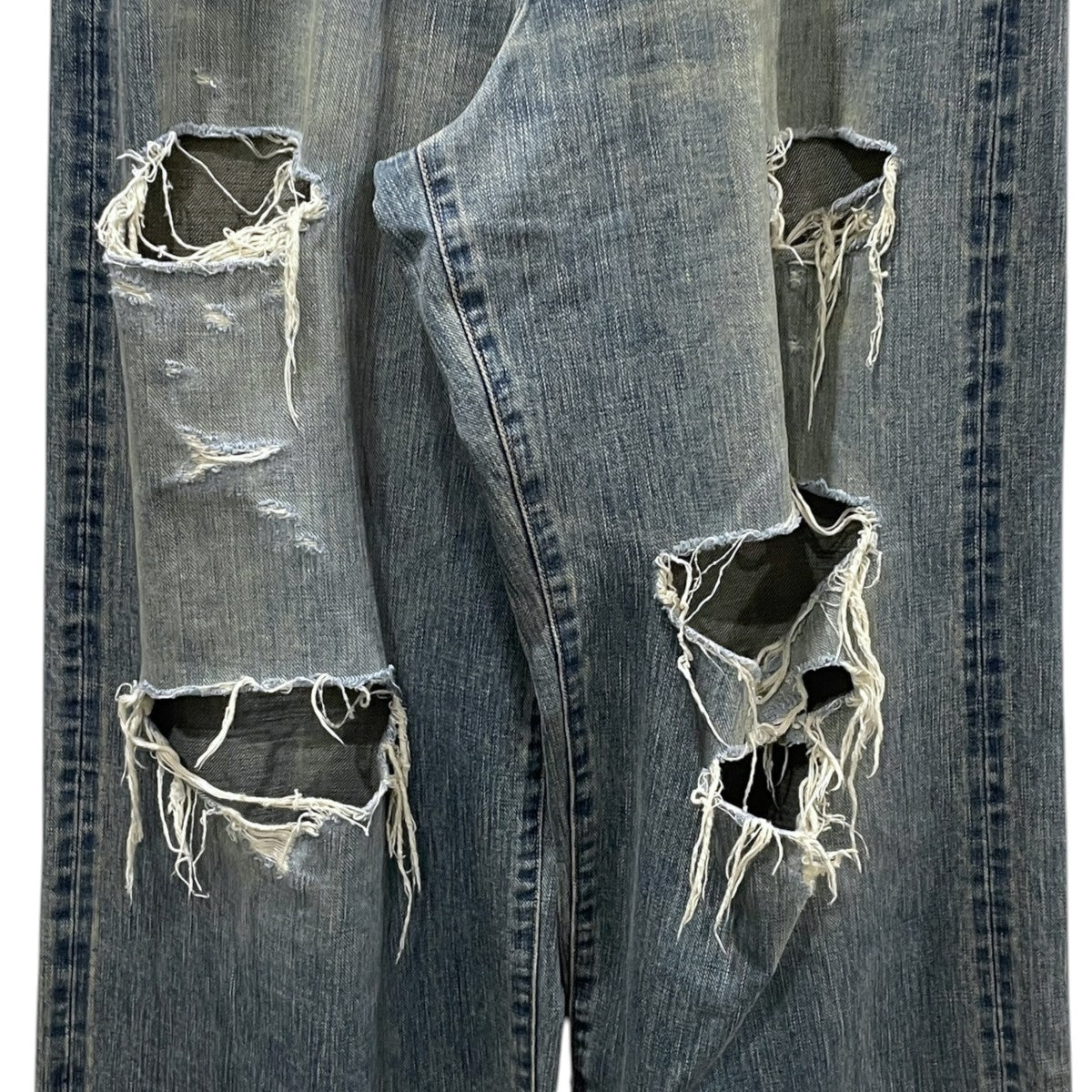 25SS 加工デニムパンツ DAMAGED MODERN DENIM PANTS WIDE CUT ダメージモダンデニムパンツ ワイドカット 25880409