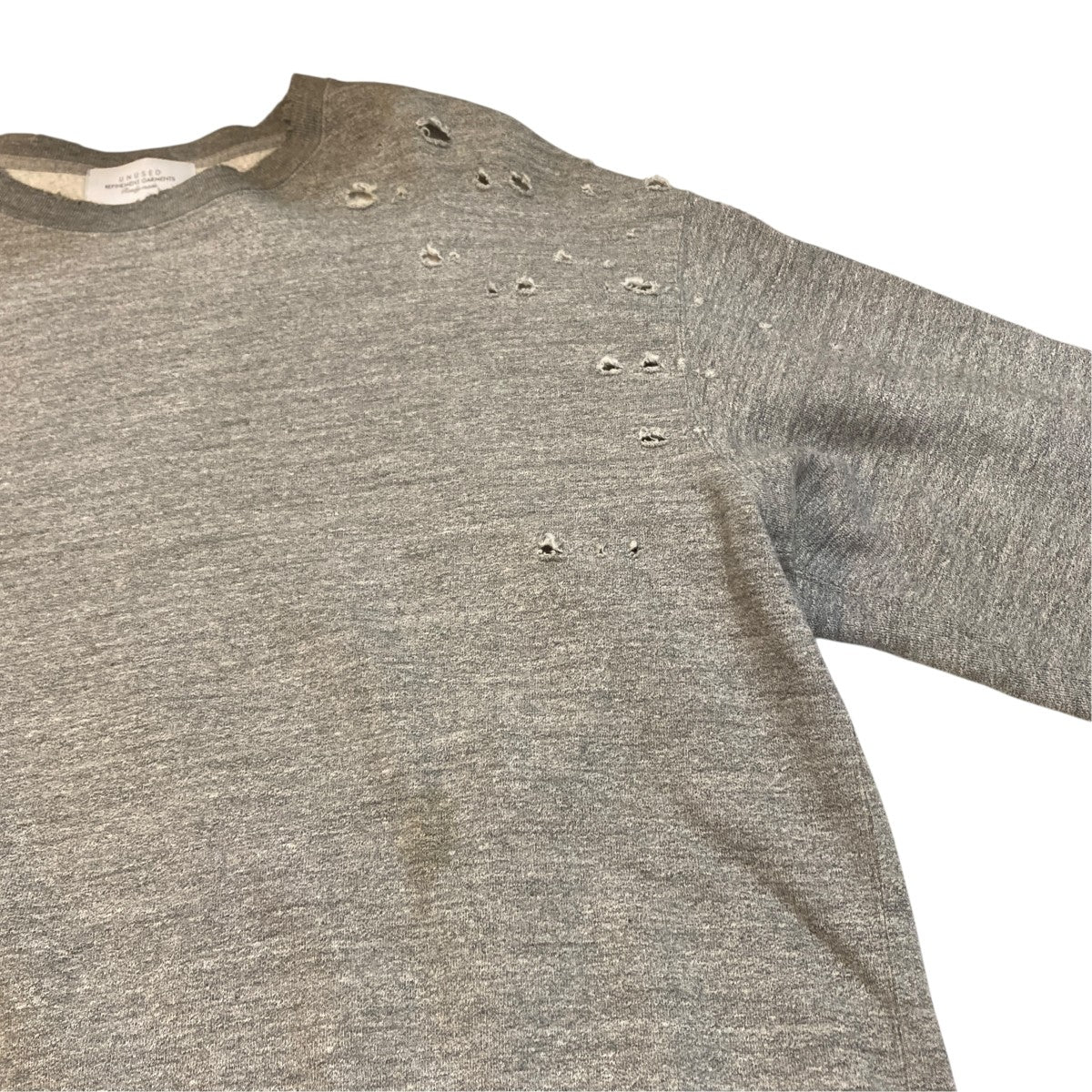 Damaged crewneck sweatshirtスウェットUS2268