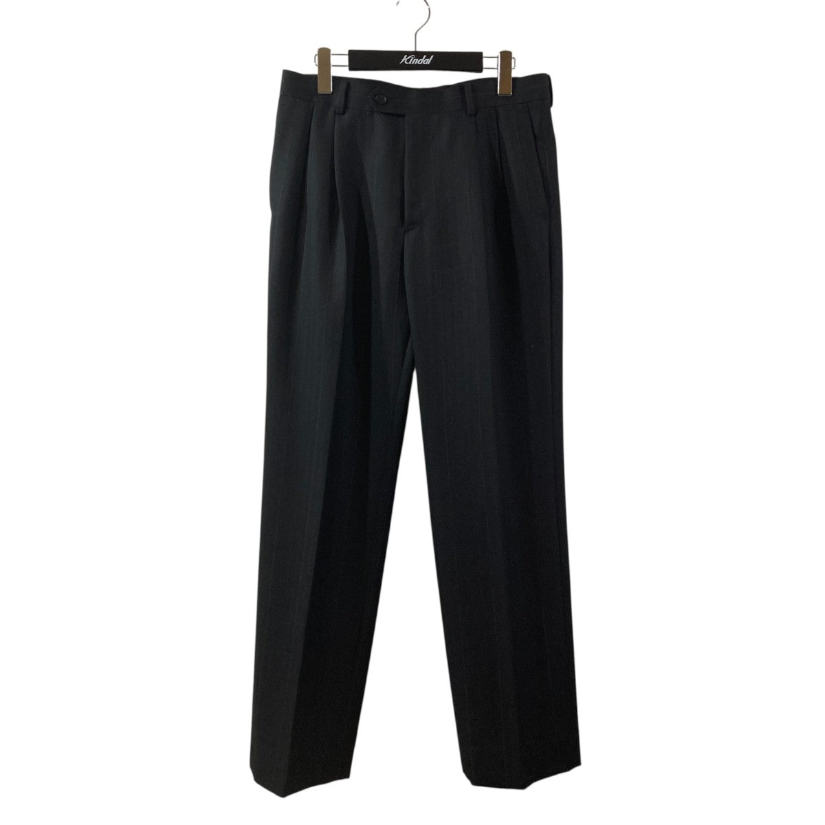 26SSBLUEFACED WOOL TWO-TUCK SLACKSストライプスラックスA26SP02BA